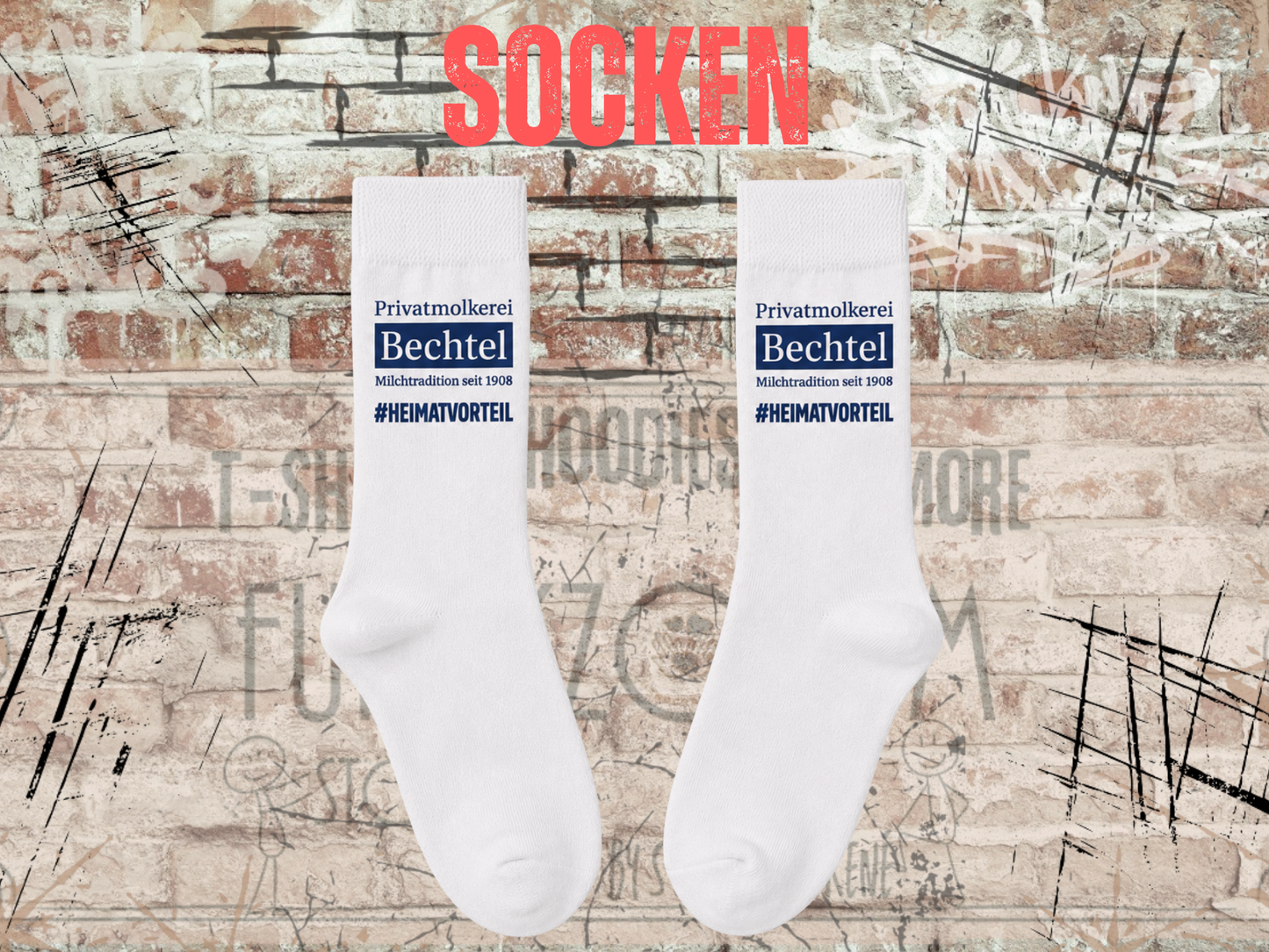 Bechtel Socken mit Logo – Mitarbeitersocken Komfort Baumwolle