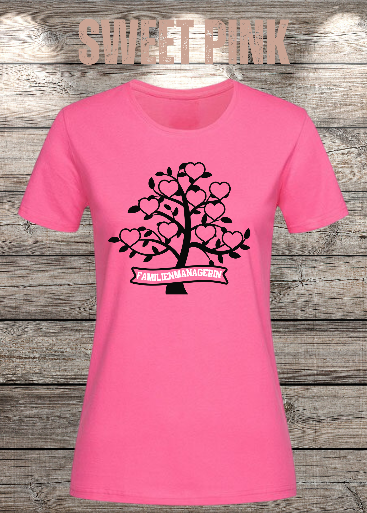 Familienmanagerin T-Shirt Damen – Herzbaum | Geschenk für Mama
