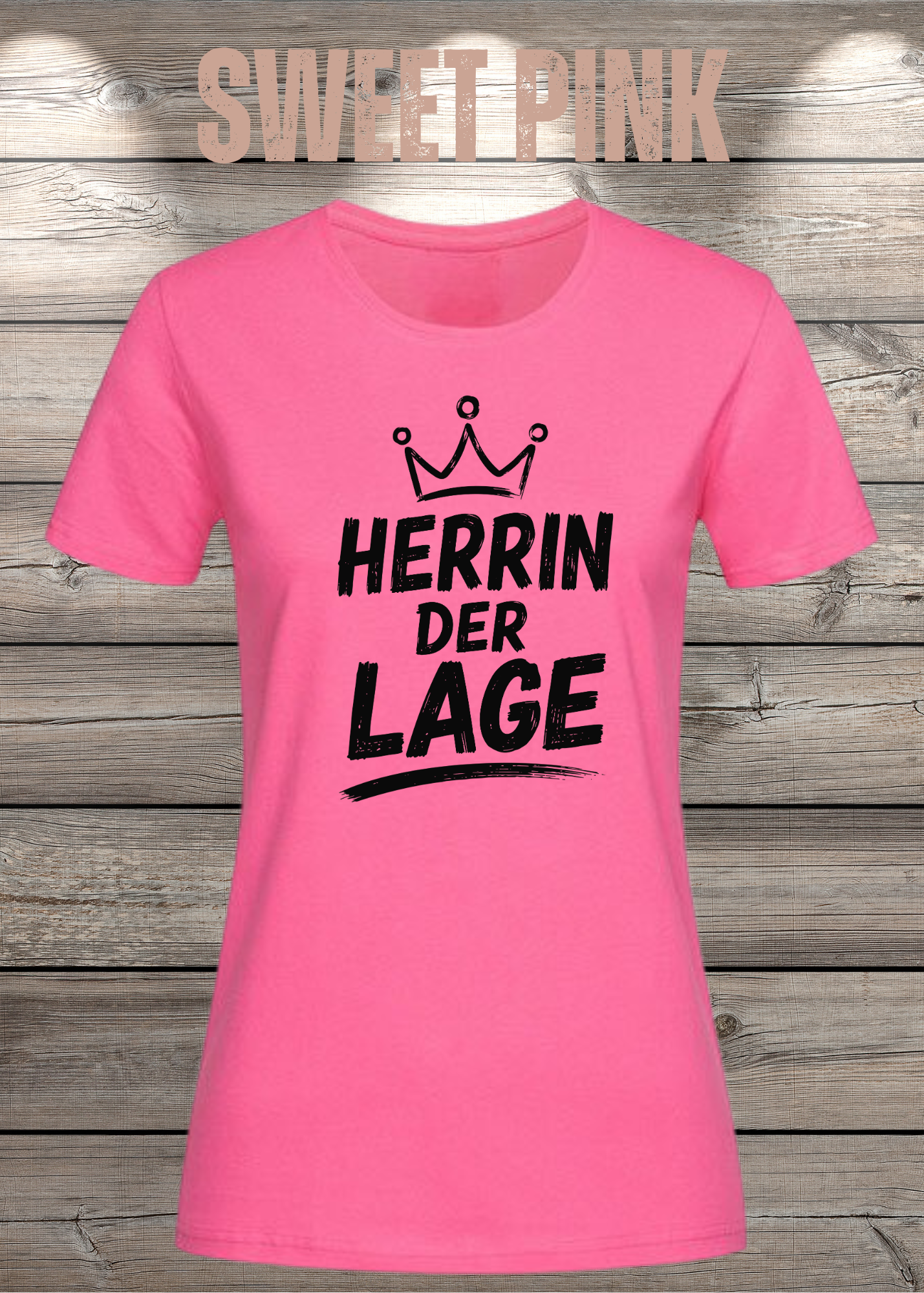 Herrin der Lage – Lustiges Damen T-Shirt mit Krone