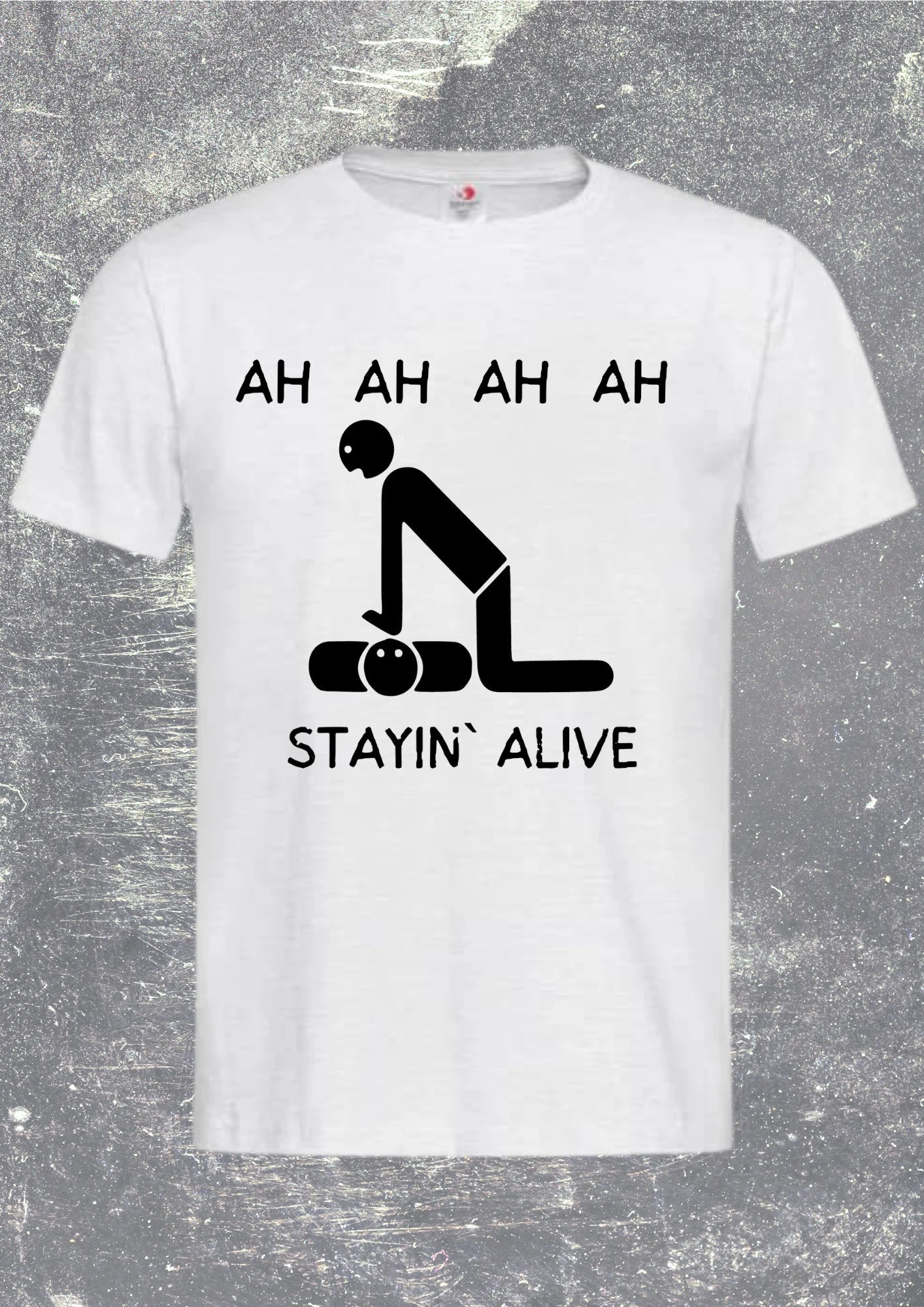 🎵 Ah Ah Ah Ah Stayin' Alive - Disco T-Shirt 🎁 Witziges Geschenk für Musik-Fans ✨