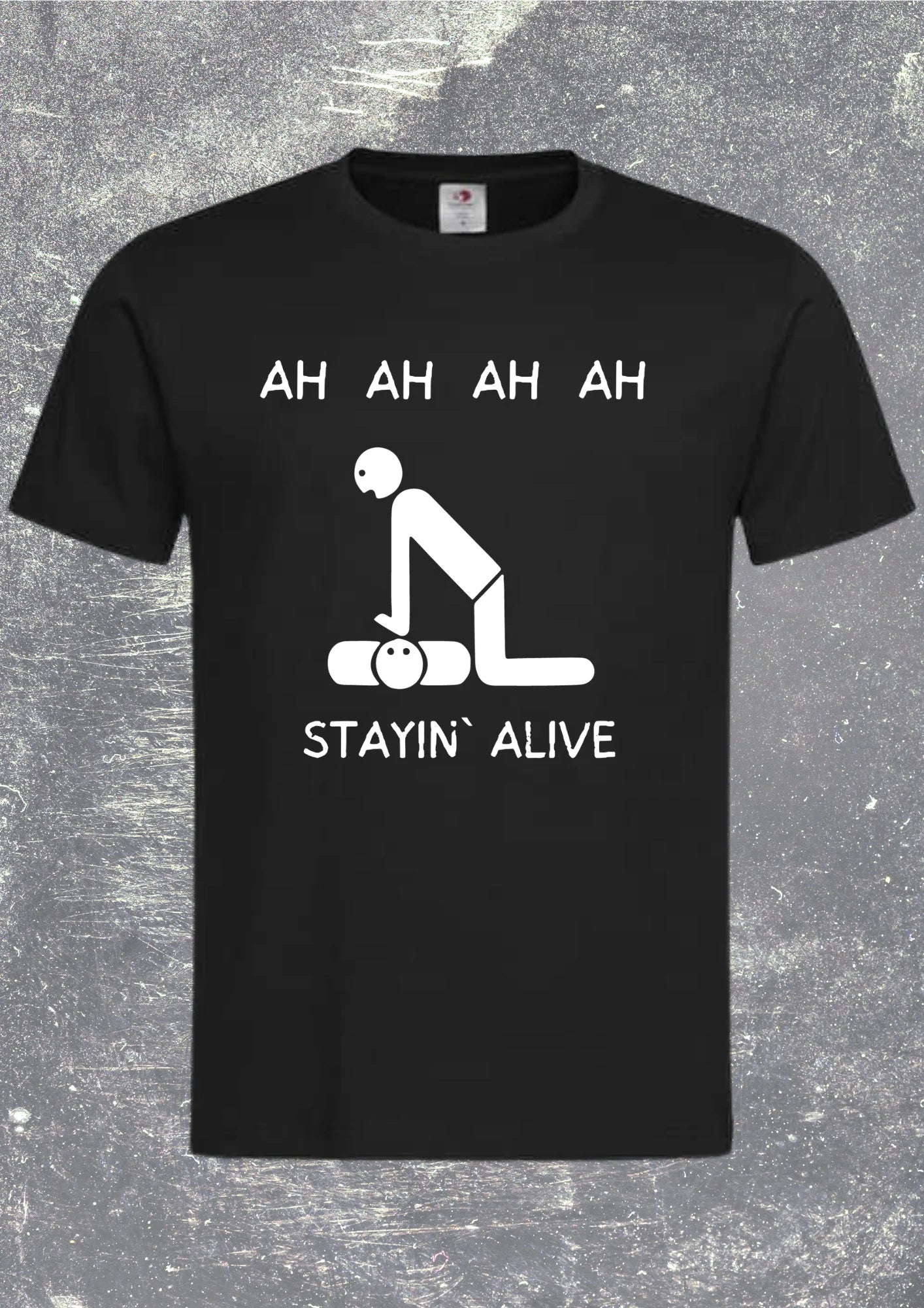 🎵 Ah Ah Ah Ah Stayin' Alive - Disco T-Shirt 🎁 Witziges Geschenk für Musik-Fans ✨