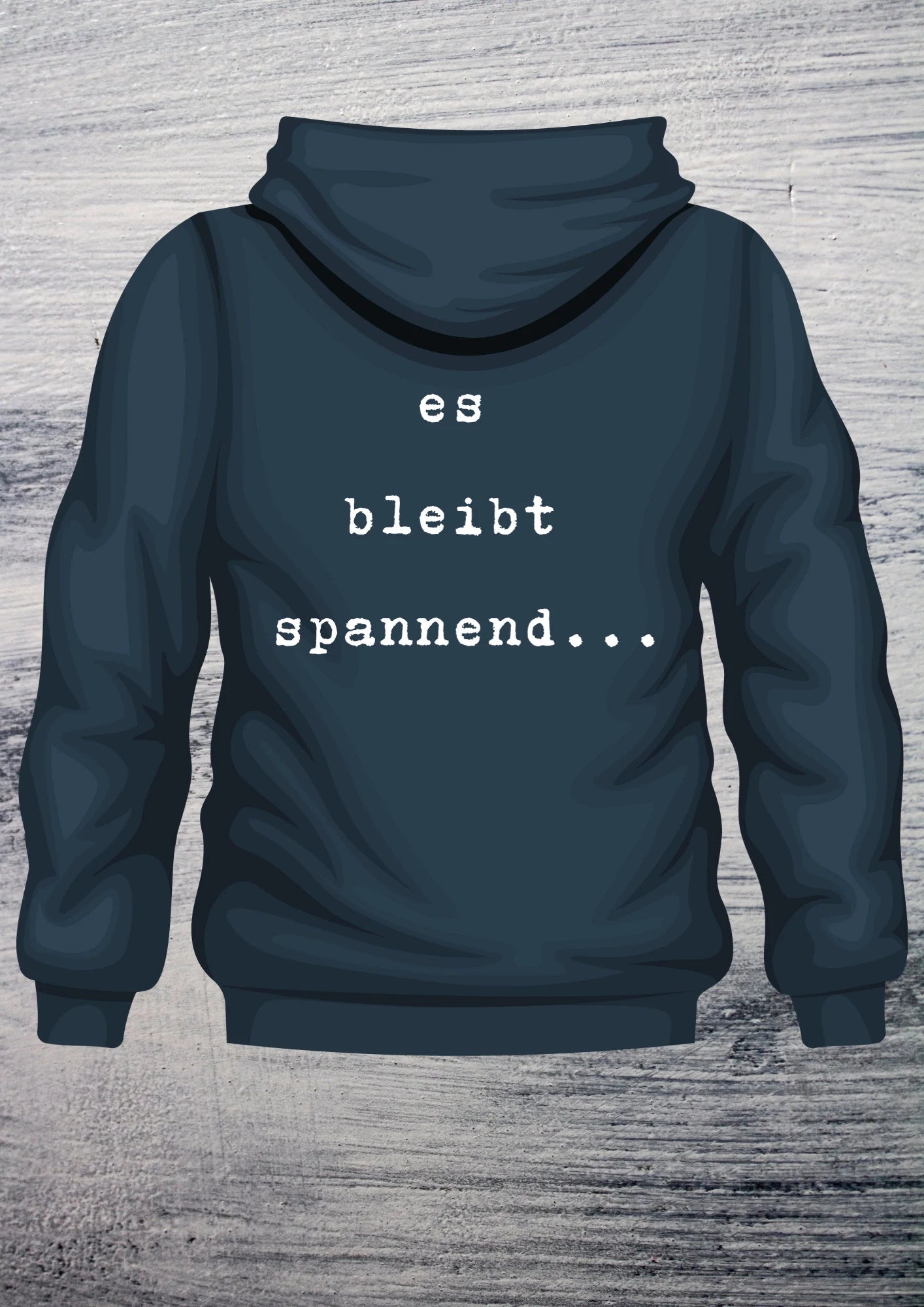 Unisex Hoodie - Es bleibt spannend | Kapuzenpullover mit Spruch