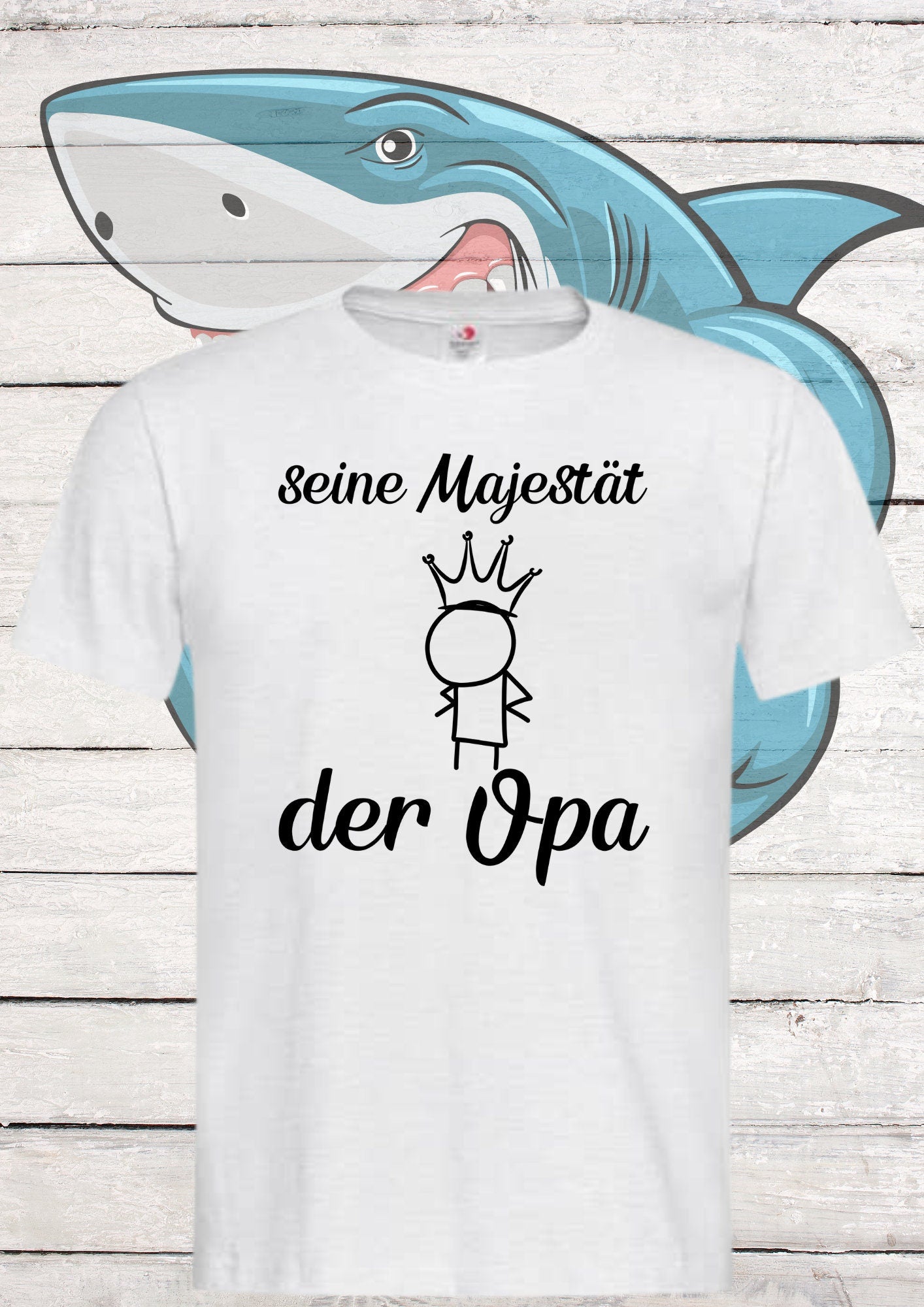 👑 Herren T-Shirt Seine Majestät der Opa 🎂 Geburtstagsgeschenk für Opas 🎁 Lustiges Geschenk mit Spruch