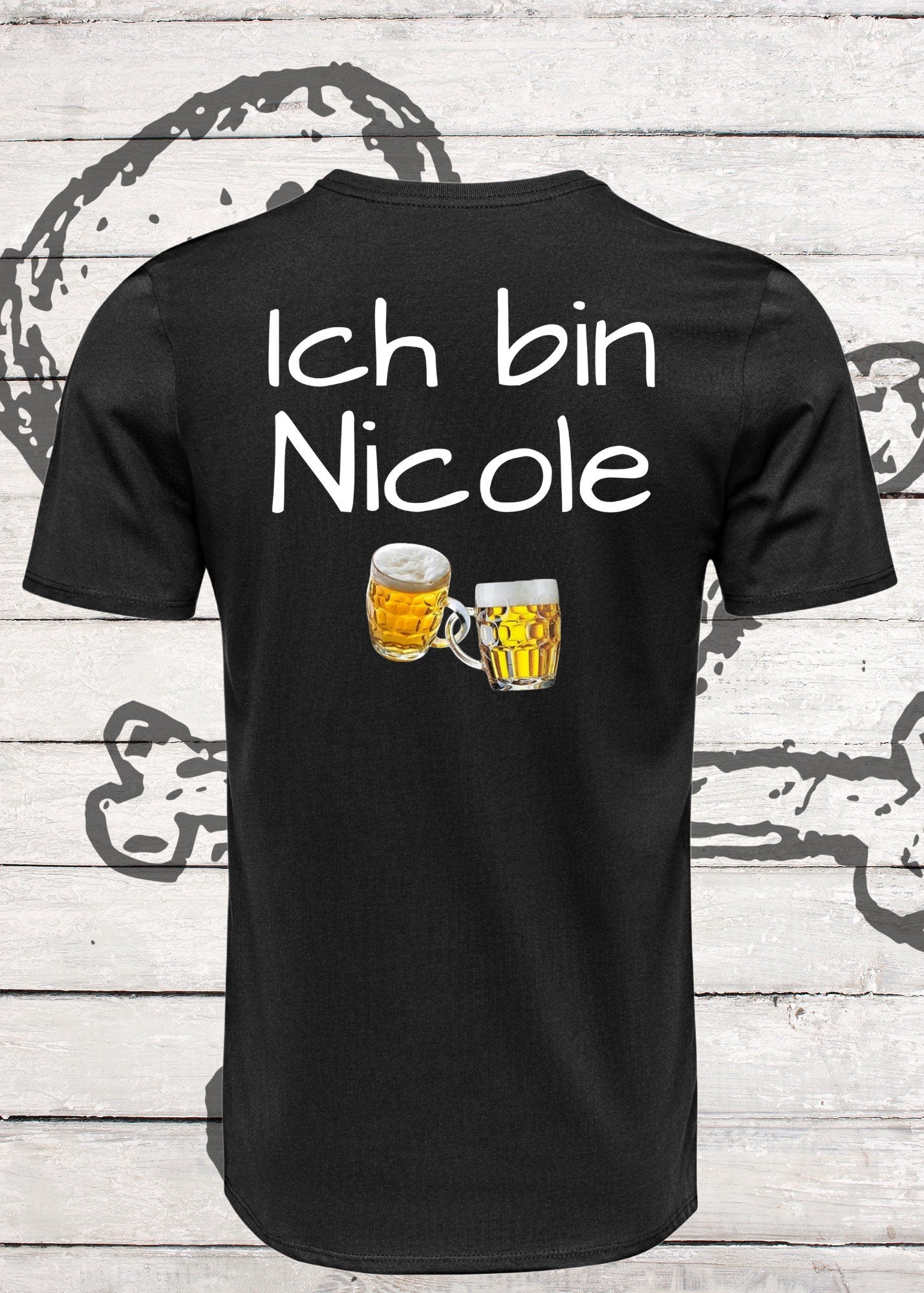 🍺 Damen T-Shirt Partnershirt 'Falls ich betrunken bin, bringt mich zu (Name)' - Personalisierbar - Wiesn Geschenk