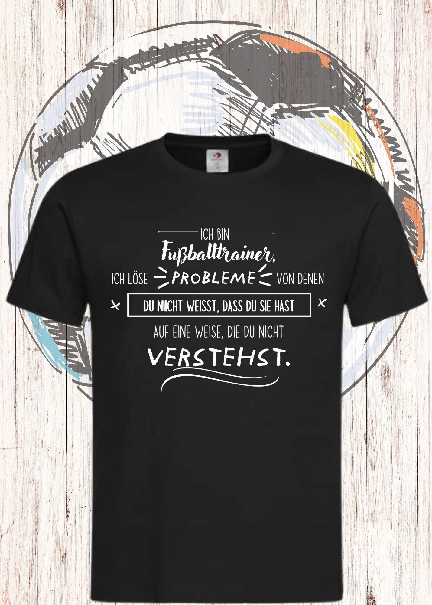 ⚽ Herren T-Shirt 'Fußballtrainer - Problemlöser Deluxe' 🧠