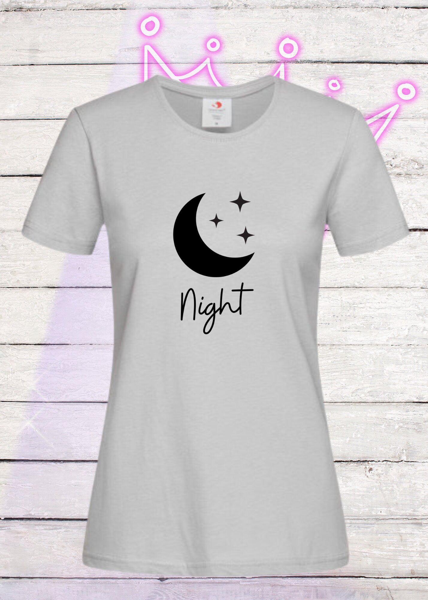 🌙 Damen T-Shirt Night - Mondschein & entspannte Abende ✨