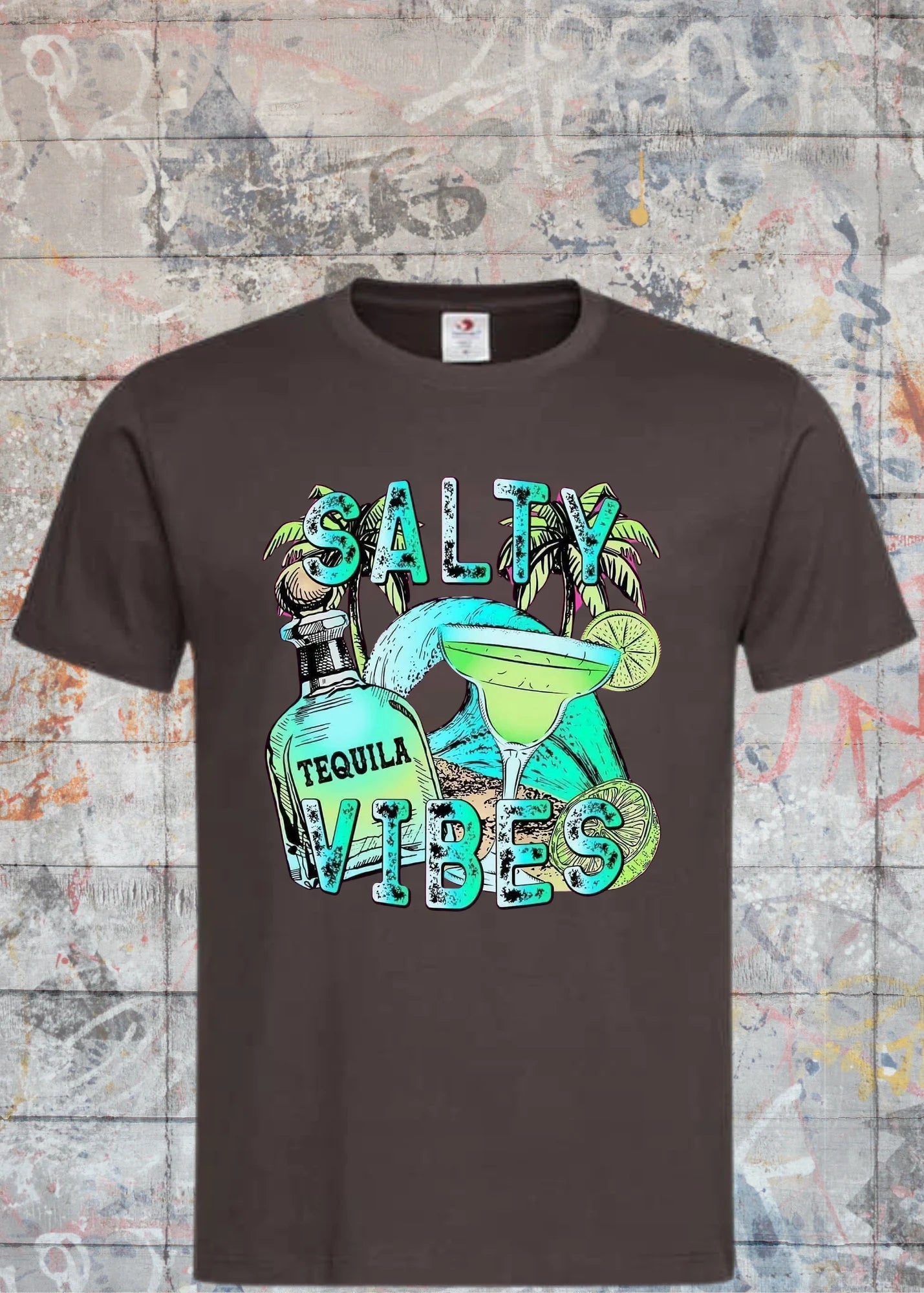 UnisexT-Shirt 'Salty Vibes' - Lustiges Statement Shirt aus 100% Baumwolle