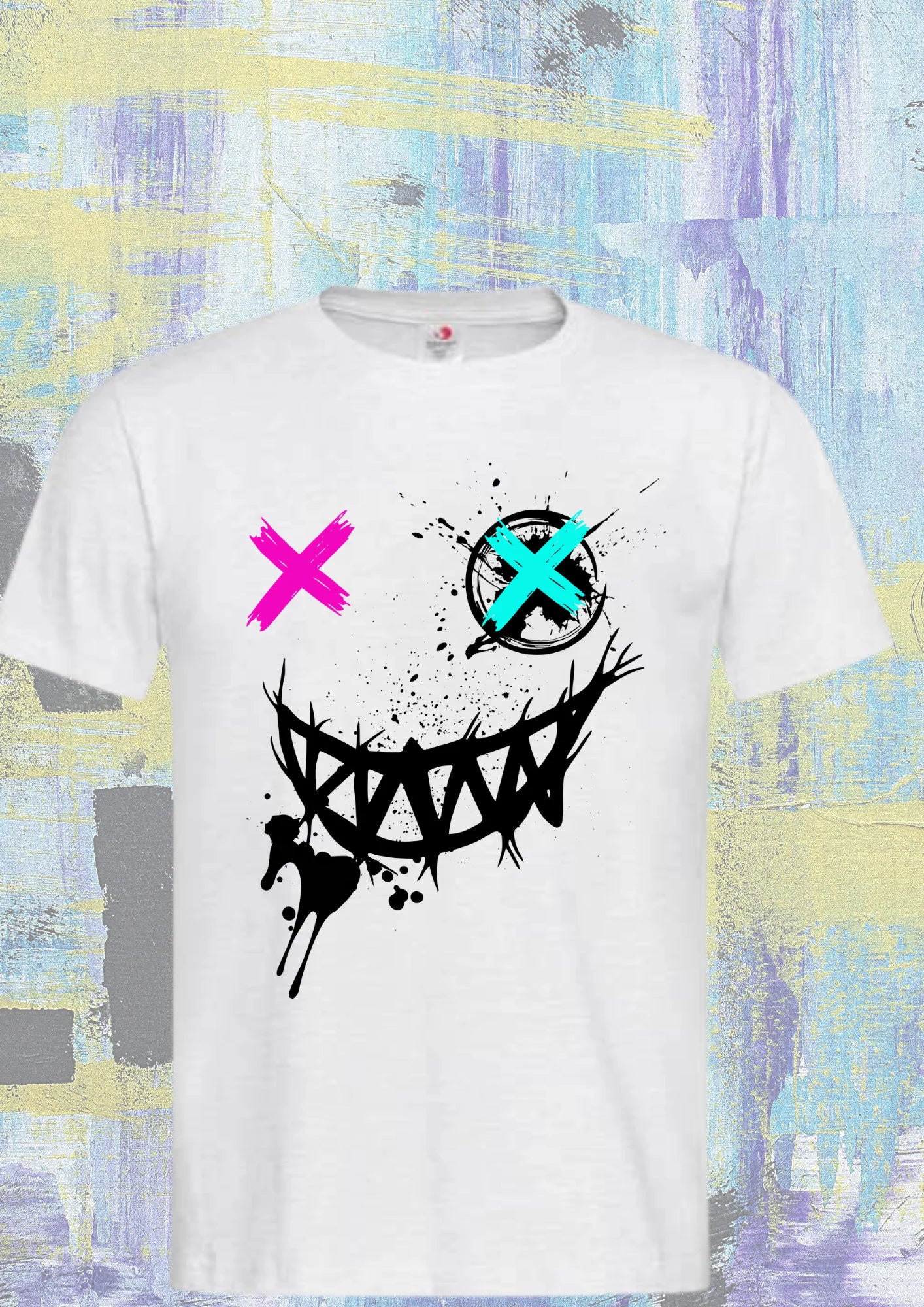 😊 Smile T-Shirt - Witziges Design mit Print Vorder- & Rückseite! 😄✨ Unisex Geschenkidee