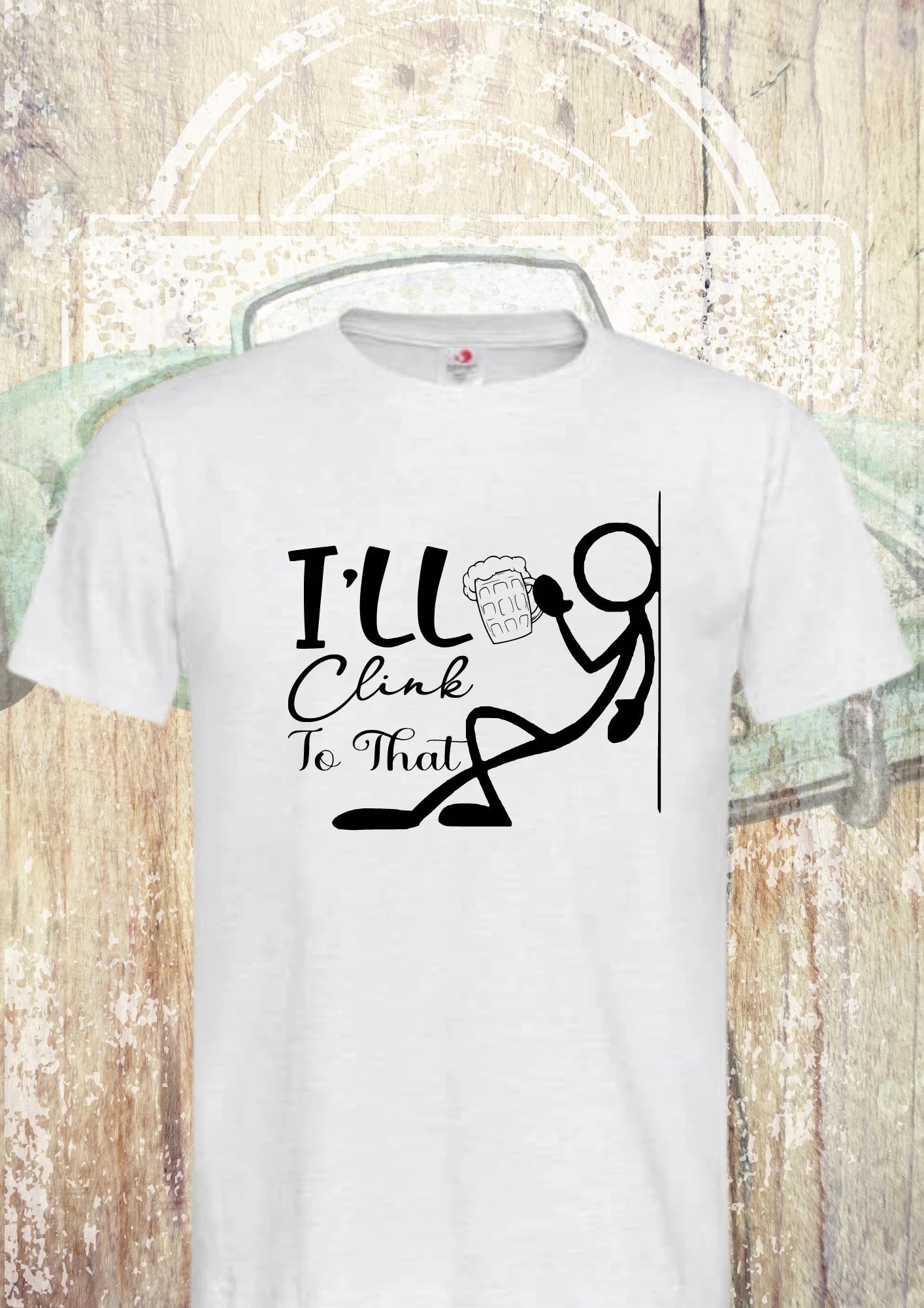 🥂 Unisex T-Shirt 'I'll Clink To That' - Lustiges Party Shirt 🍻