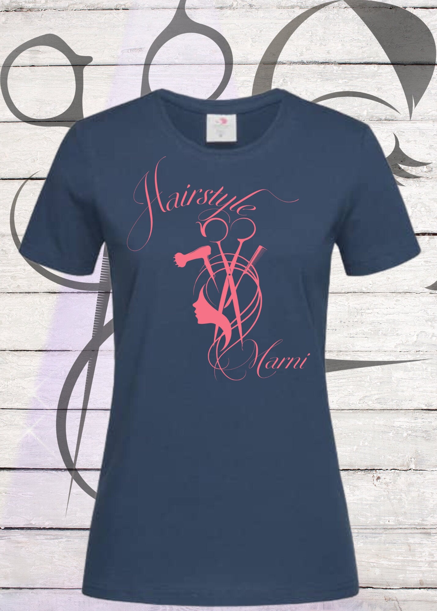 ✂️ Friseurinnen T-Shirt PERSONALISIERBAR mit Namen & Farbe | Salon Team Shirt 💇♀️