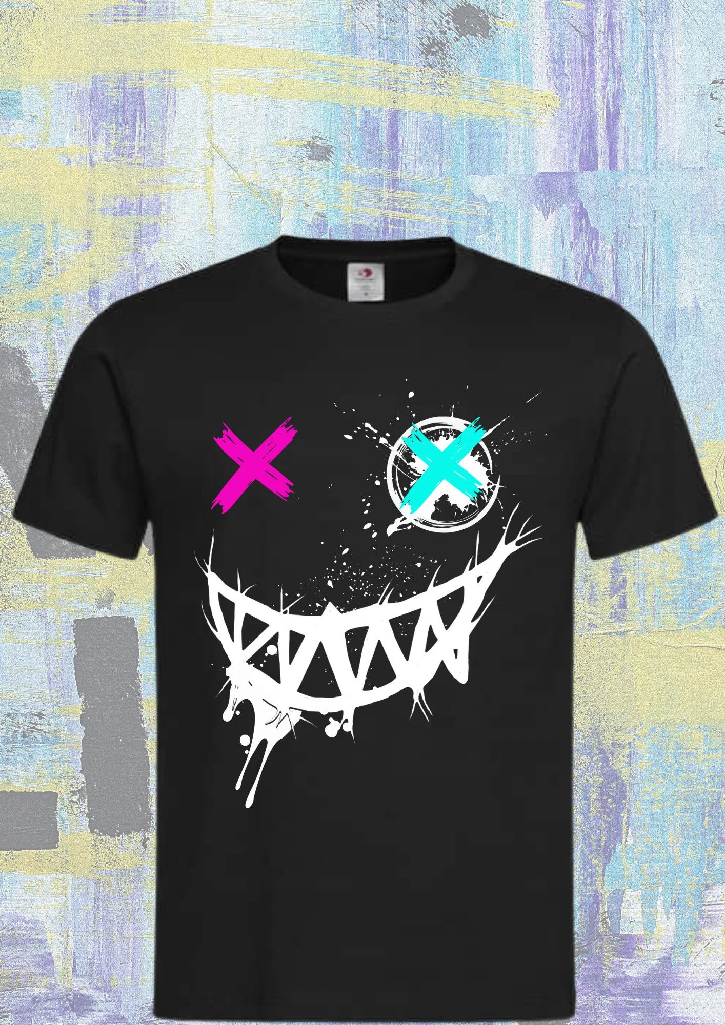 😊 Smile T-Shirt - Witziges Design mit Print Vorder- & Rückseite! 😄✨ Unisex Geschenkidee