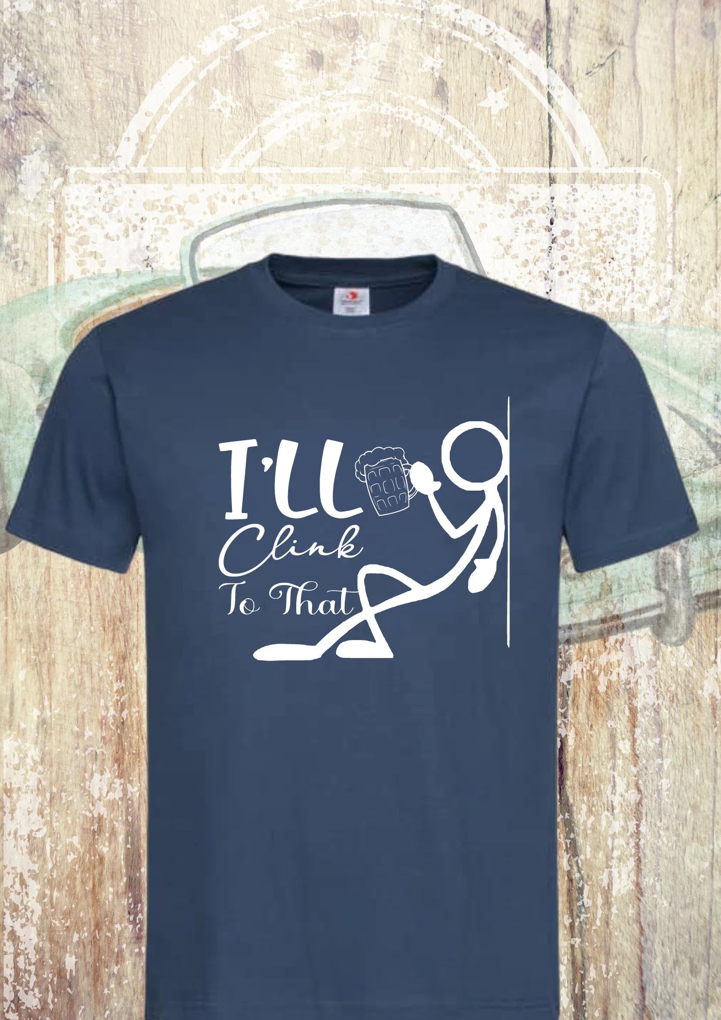 🥂 Unisex T-Shirt 'I'll Clink To That' - Lustiges Party Shirt 🍻