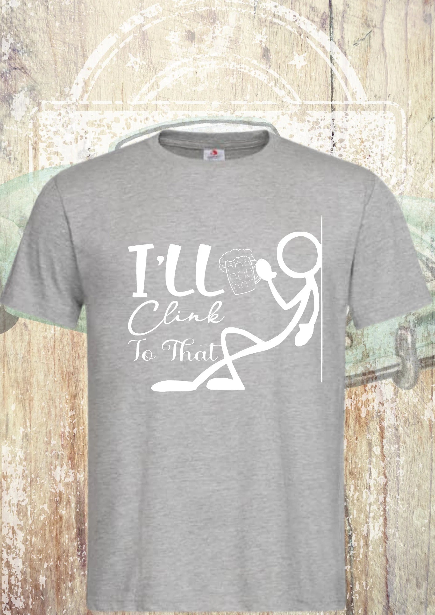 🥂 Unisex T-Shirt 'I'll Clink To That' - Lustiges Party Shirt 🍻