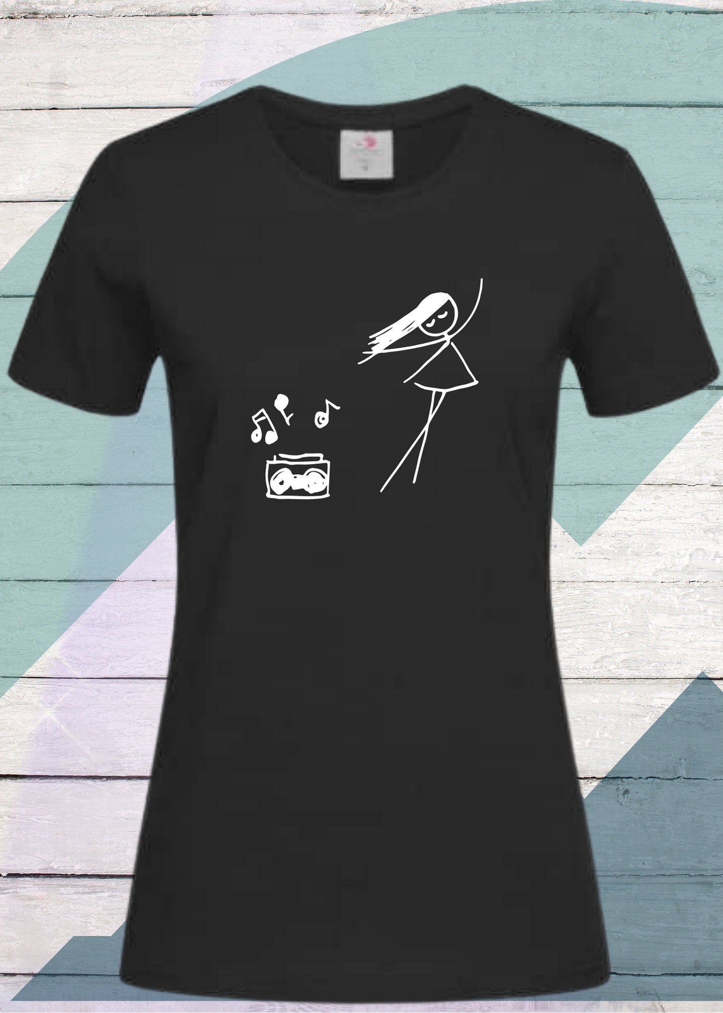 💫 Damen T Shirt Music for Life ...T Shirt Geschenkidee, lustiges T Shirt, T Shirt Musik, witziges T Shirt,Freizeit T Shirt Musik