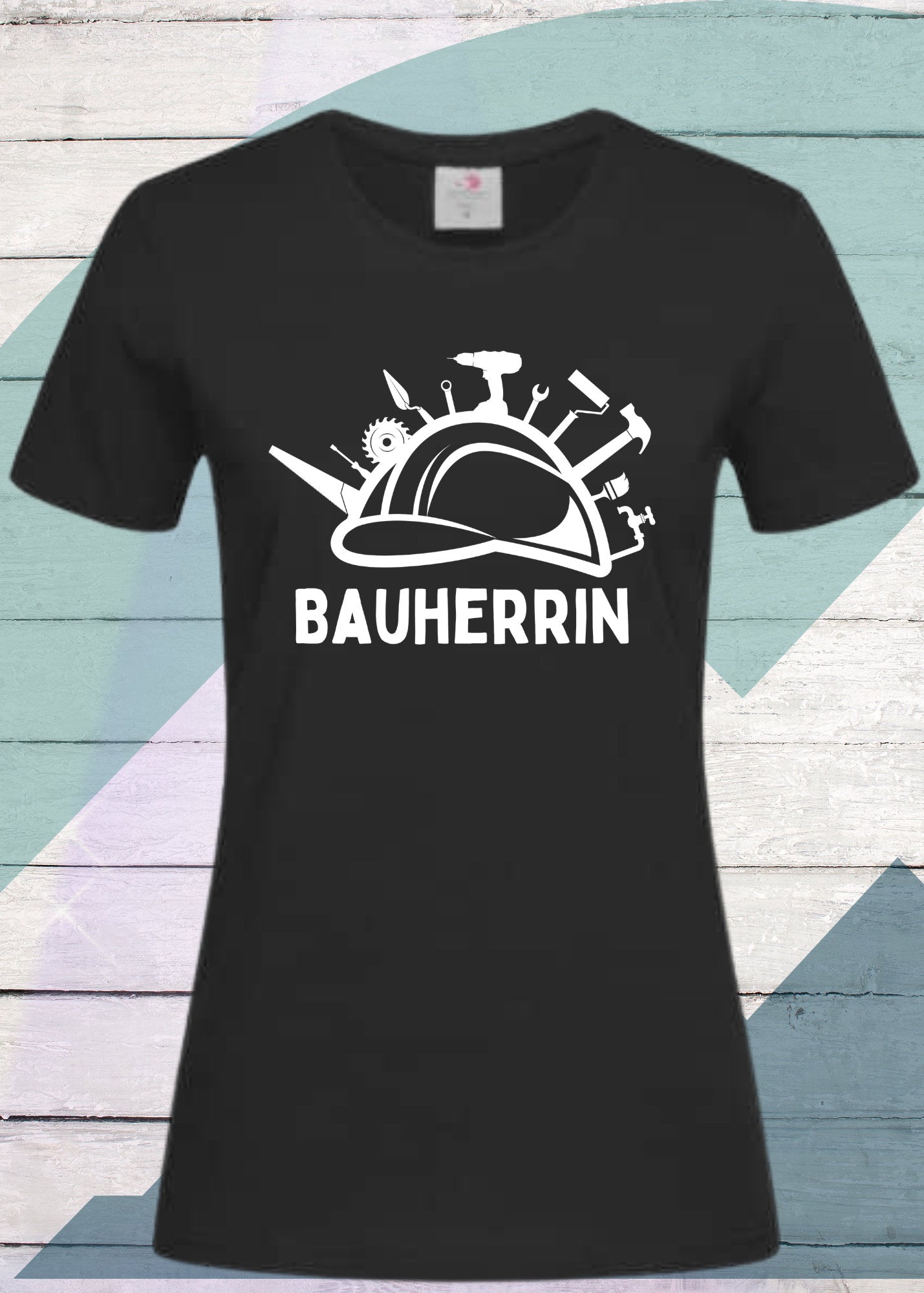 ๐ทโโ๏ธ Damen T-Shirt Bauherrin ๐๏ธ Geschenkidee fรผr Hausbesitzerin ๐ Witziges T-Shirt mit Spruch ๐ Lustiges Freizeit T-Shirt Haus bauen ๐จ