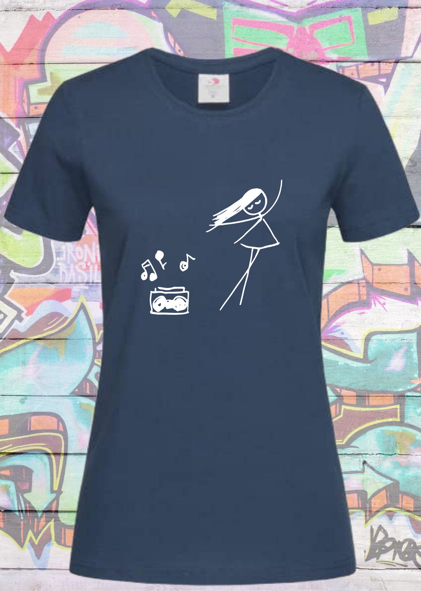 💫 Damen T Shirt Music for Life ...T Shirt Geschenkidee, lustiges T Shirt, T Shirt Musik, witziges T Shirt,Freizeit T Shirt Musik