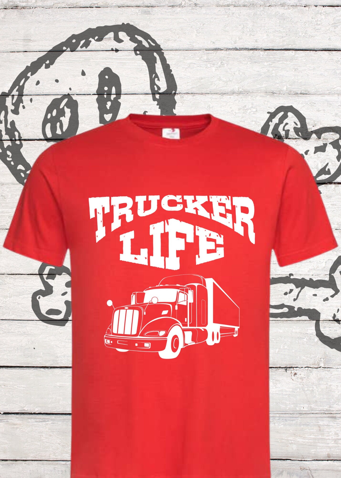 Trucker Life - Unisex T-Shirt für echte Fernfahrer/innen und LKW-Fahrer/innen