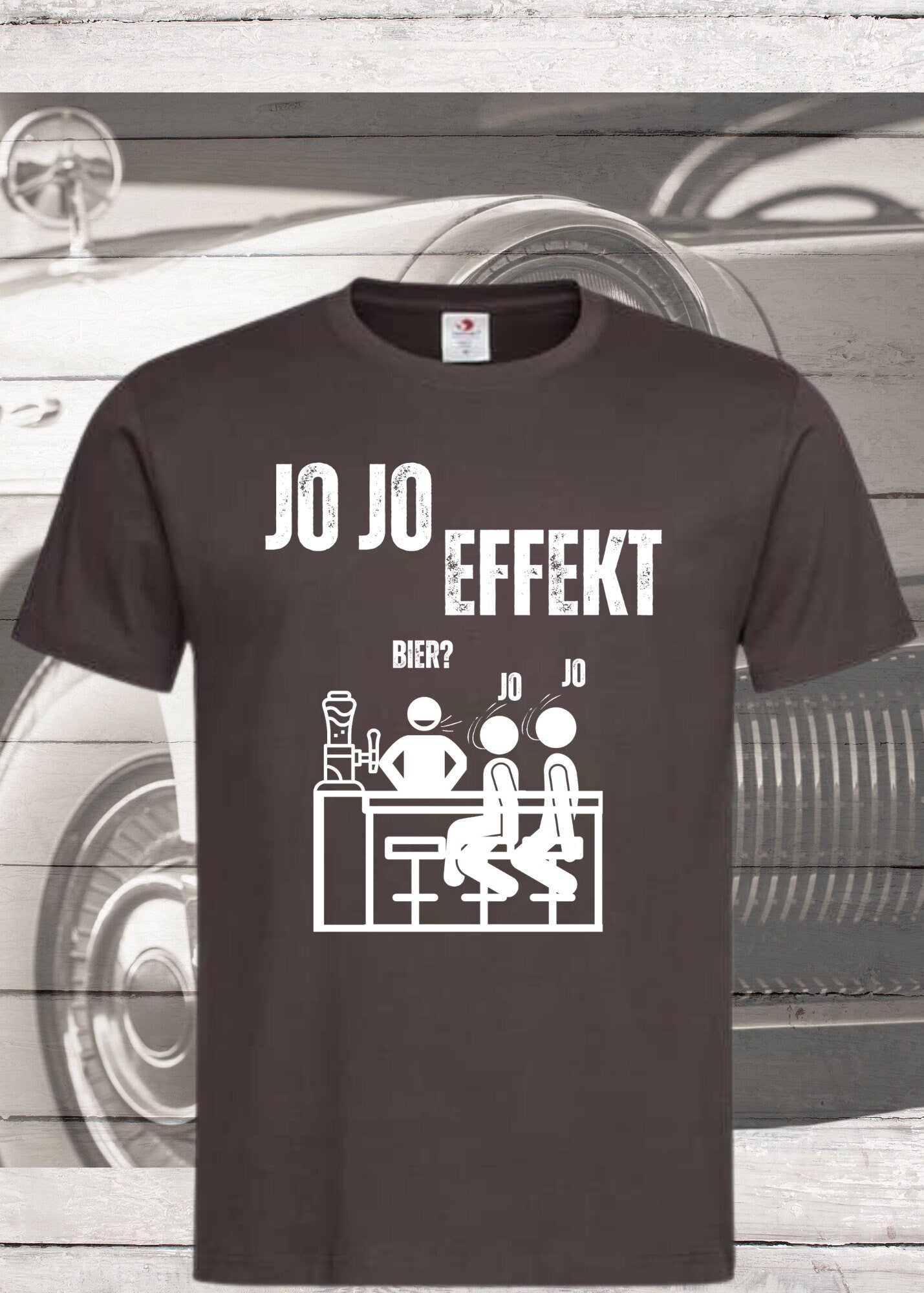 🍺 Herren T-Shirt JO JO Effekt - Biertrinker Shirt 😂 Witziges Geschenk Geburtstagsidee