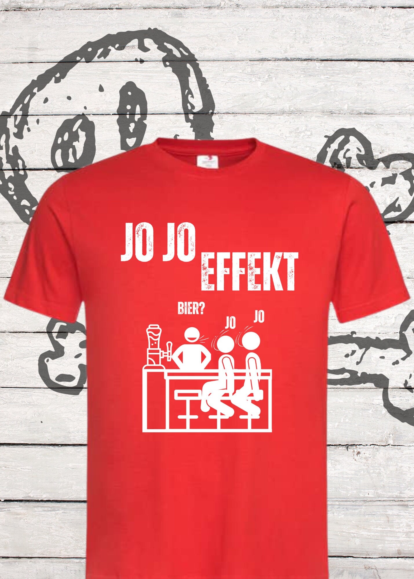 🍺 Herren T-Shirt JO JO Effekt - Biertrinker Shirt 😂 Witziges Geschenk Geburtstagsidee