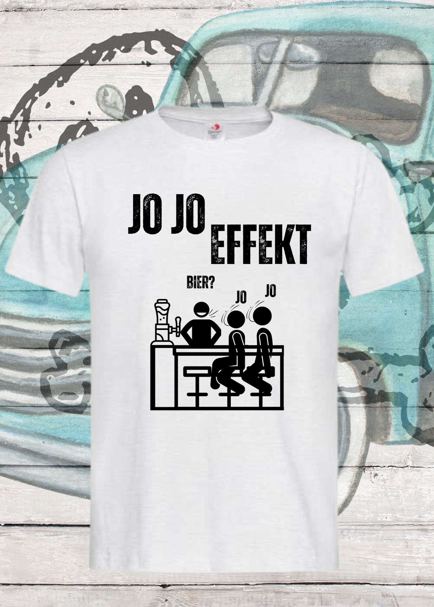 🍺 Herren T-Shirt JO JO Effekt - Biertrinker Shirt 😂 Witziges Geschenk Geburtstagsidee