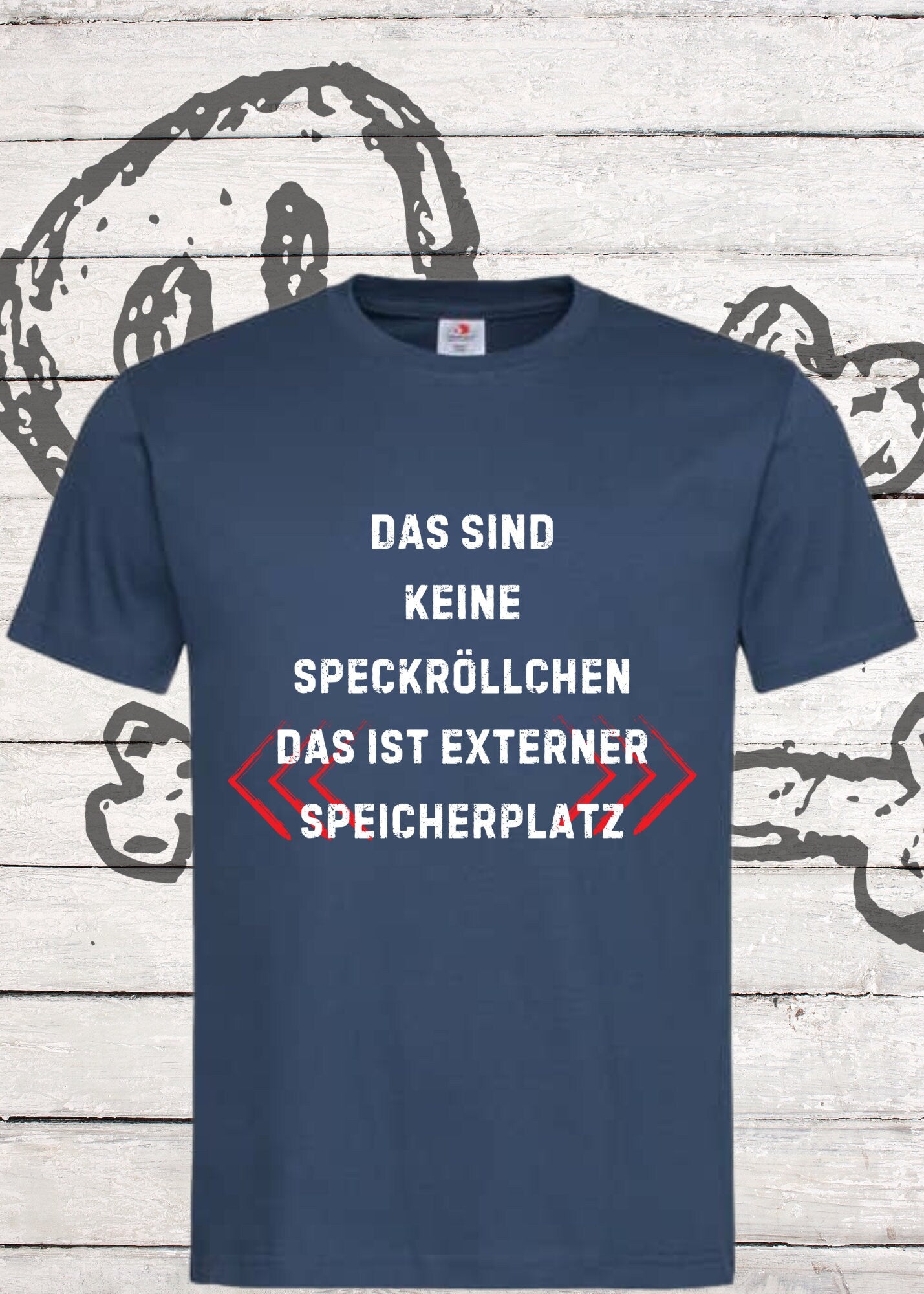 💾 T-Shirt 'Das sind keine Speckröllchen, das ist externer Speicherplatz' - IT Nerd Humor 🤓