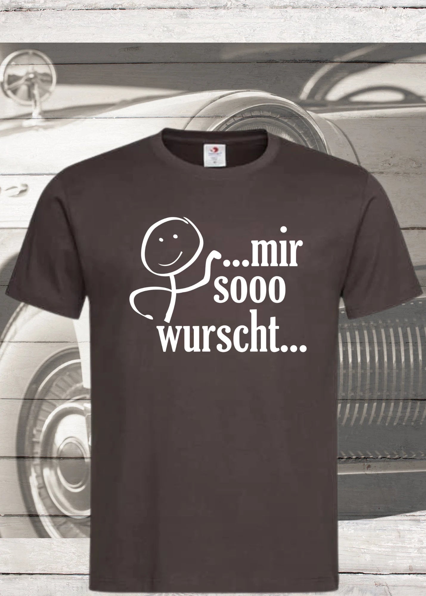 🤷♀️ Unisex T-Shirt 'Mir sooo wurscht' - Entspannter Humor für Gelassene 😎