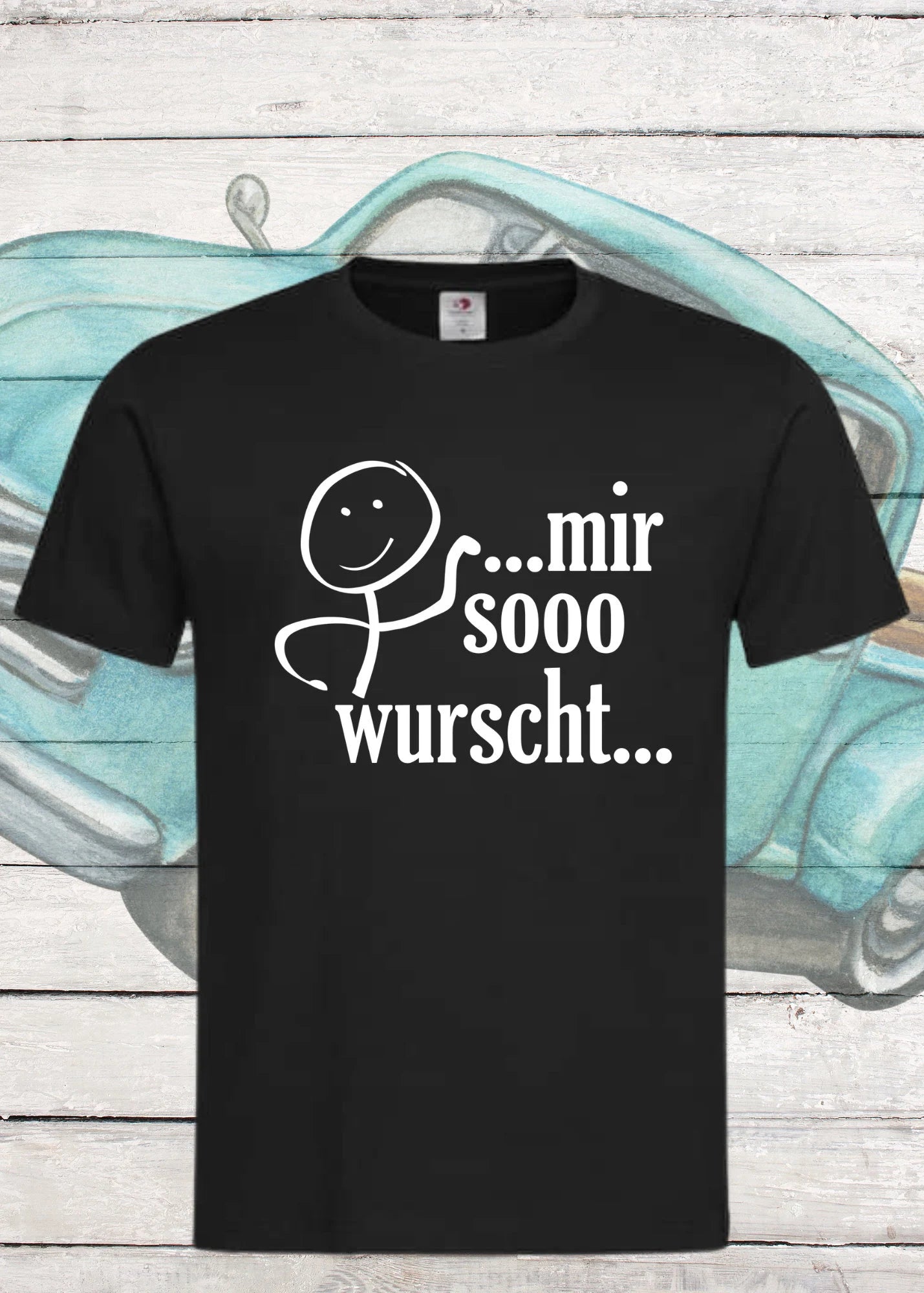 🤷♀️ Unisex T-Shirt 'Mir sooo wurscht' - Entspannter Humor für Gelassene 😎