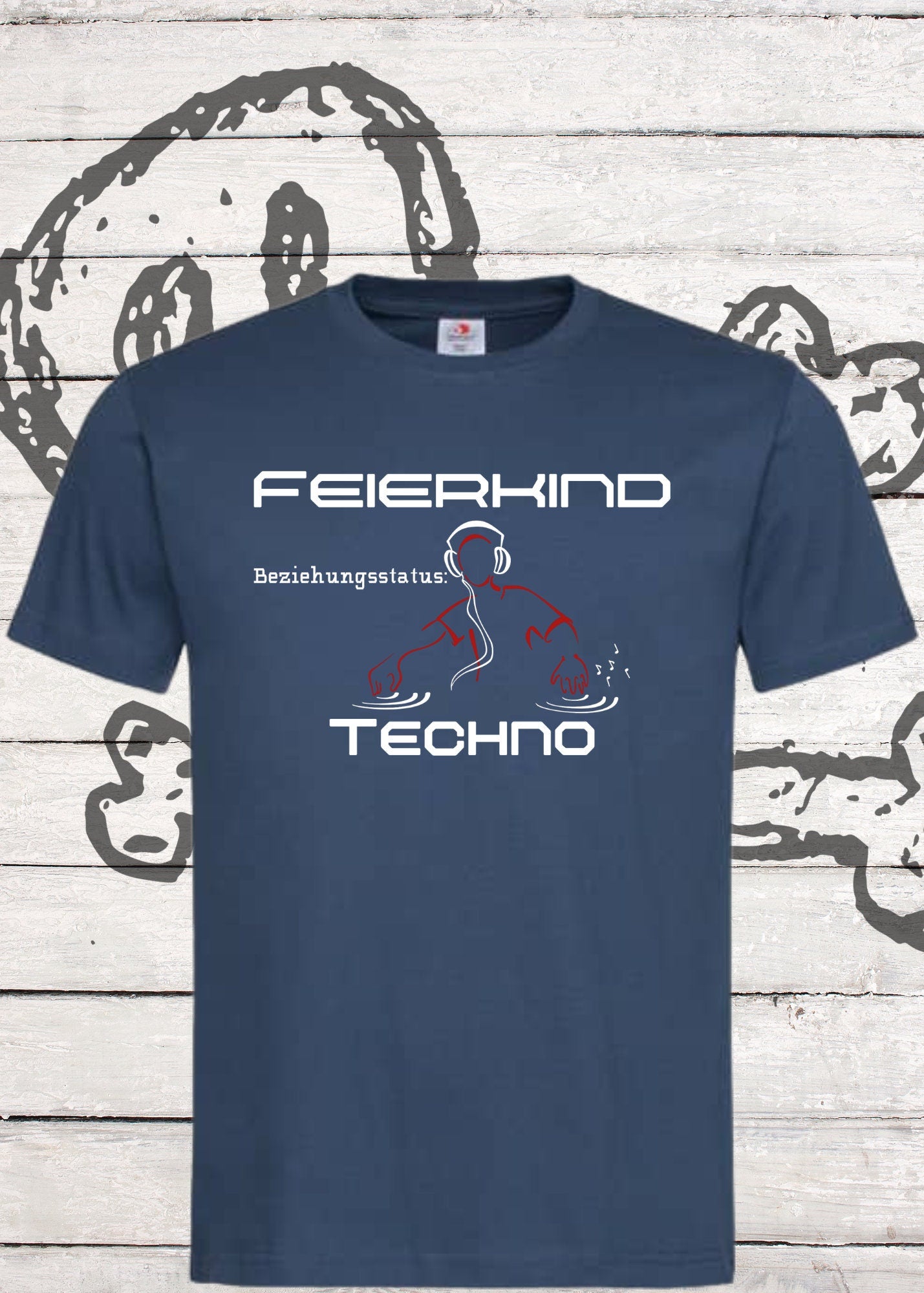 π Unisex T-Shirt 'Feierkind - Beziehungsstatus: Techno' - Party Shirt π΅