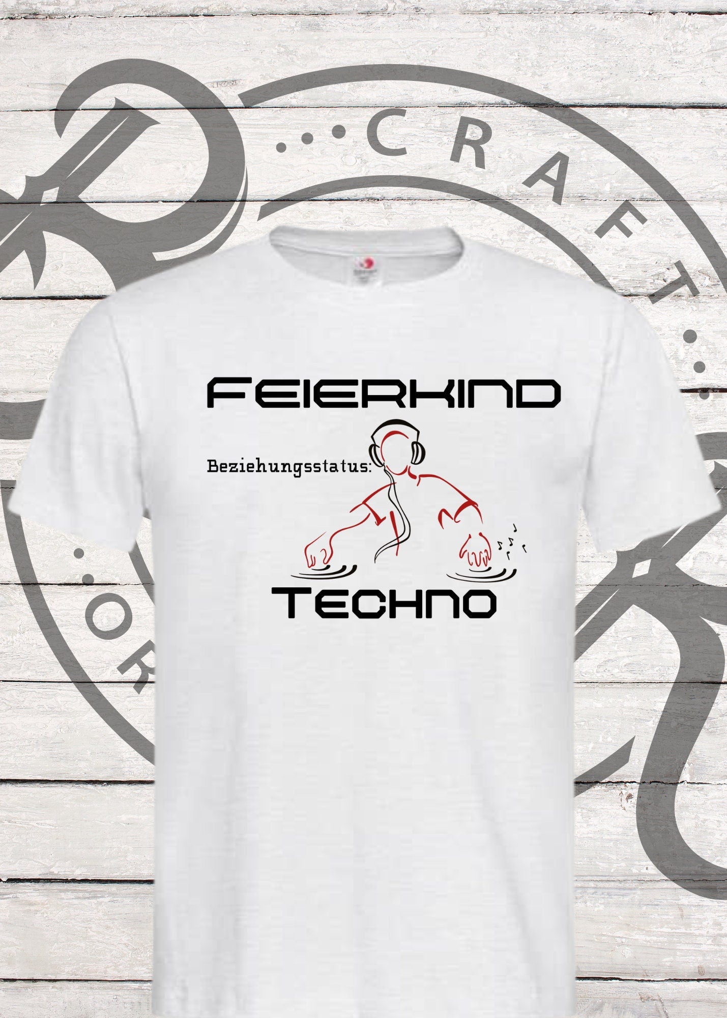 π Unisex T-Shirt 'Feierkind - Beziehungsstatus: Techno' - Party Shirt π΅