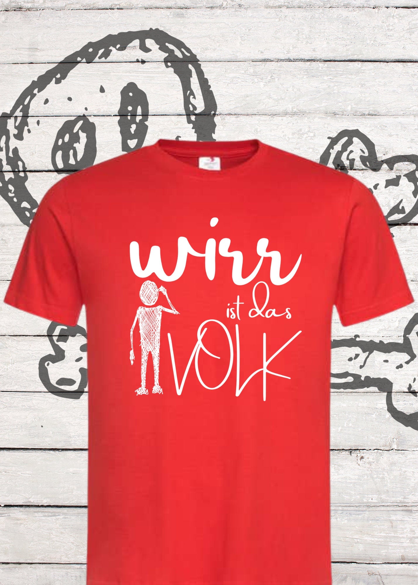 👕 Unisex T-Shirt 'Wirr ist das Volk' - Witziges Wortwitz Shirt 🤪