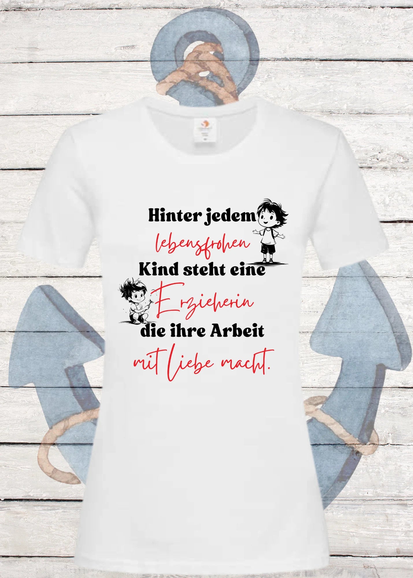 👩🏫 Damen T-Shirt für Erzieherinnen - Hinter jedem lebensfrohen Kind steckt eine Erzieherin 💕