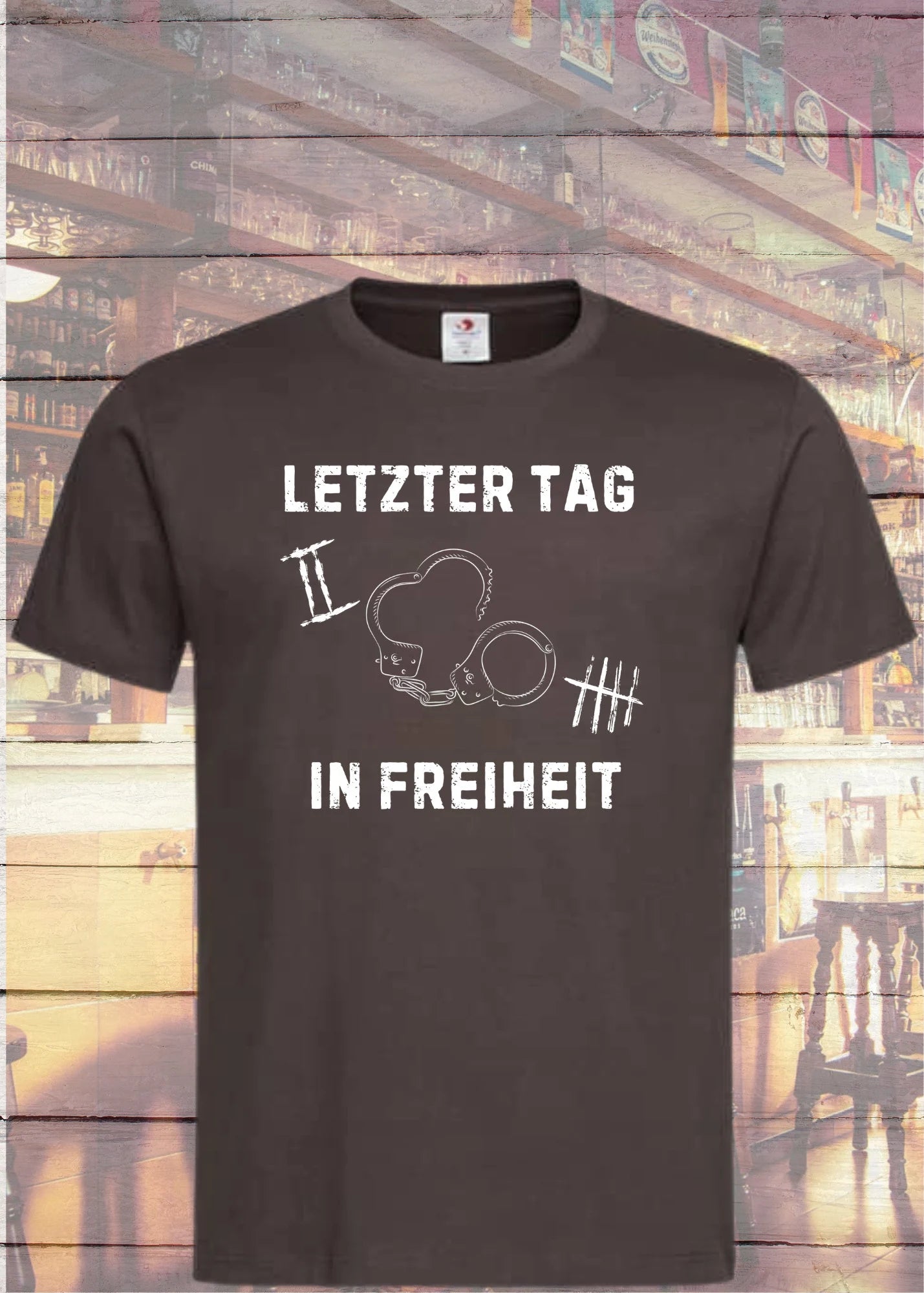 π Unisex T-Shirt 'Letzter Tag in Freiheit' - JGA & Hochzeit Geschenkidee