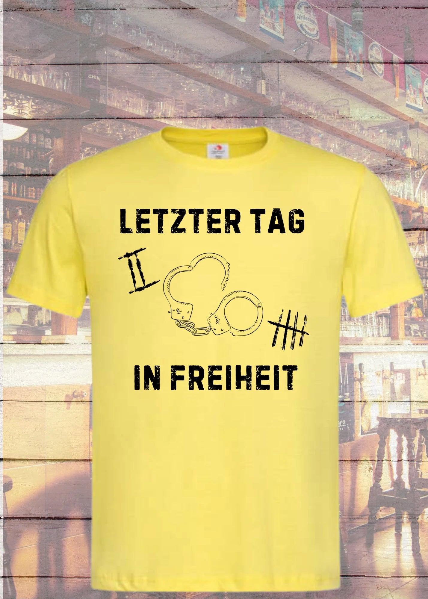 π Unisex T-Shirt 'Letzter Tag in Freiheit' - JGA & Hochzeit Geschenkidee