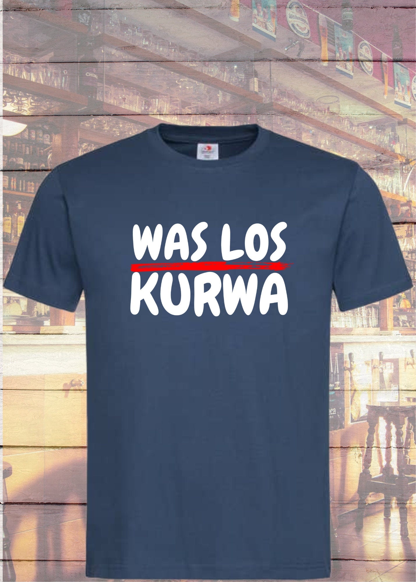 π Unisex T-Shirt 'Was los Kurwa' - Witziger Slang-Spruch π΅π±