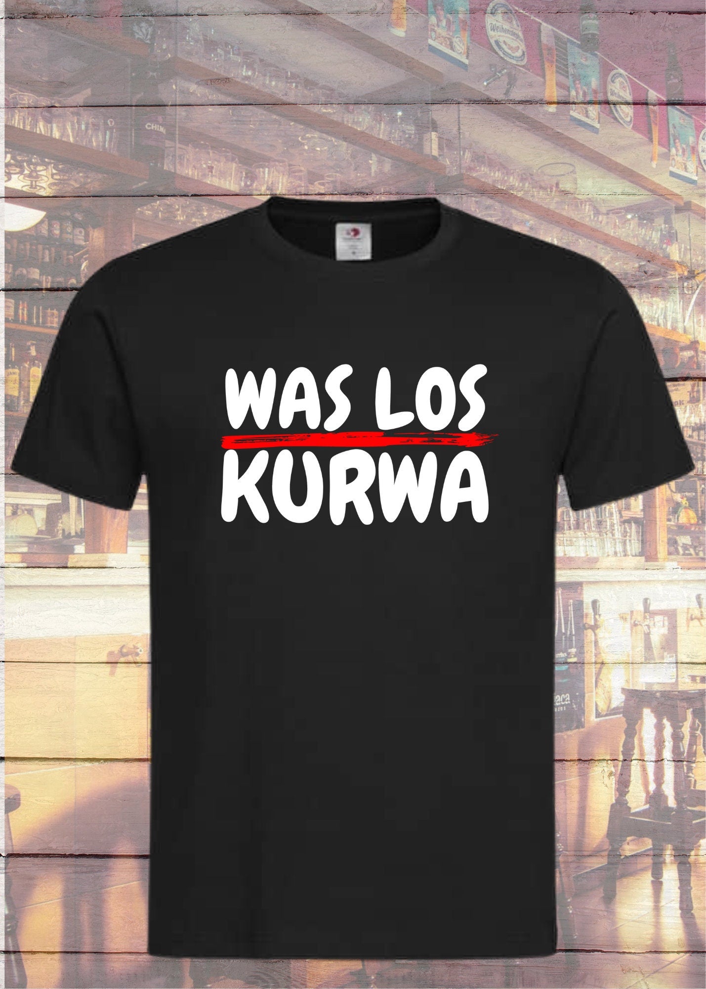 π Unisex T-Shirt 'Was los Kurwa' - Witziger Slang-Spruch π΅π±