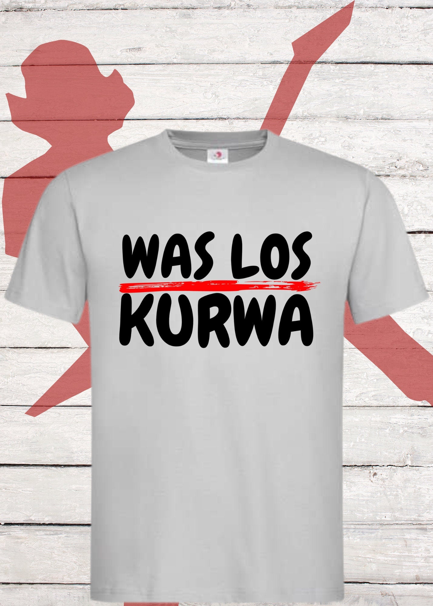 π Unisex T-Shirt 'Was los Kurwa' - Witziger Slang-Spruch π΅π±