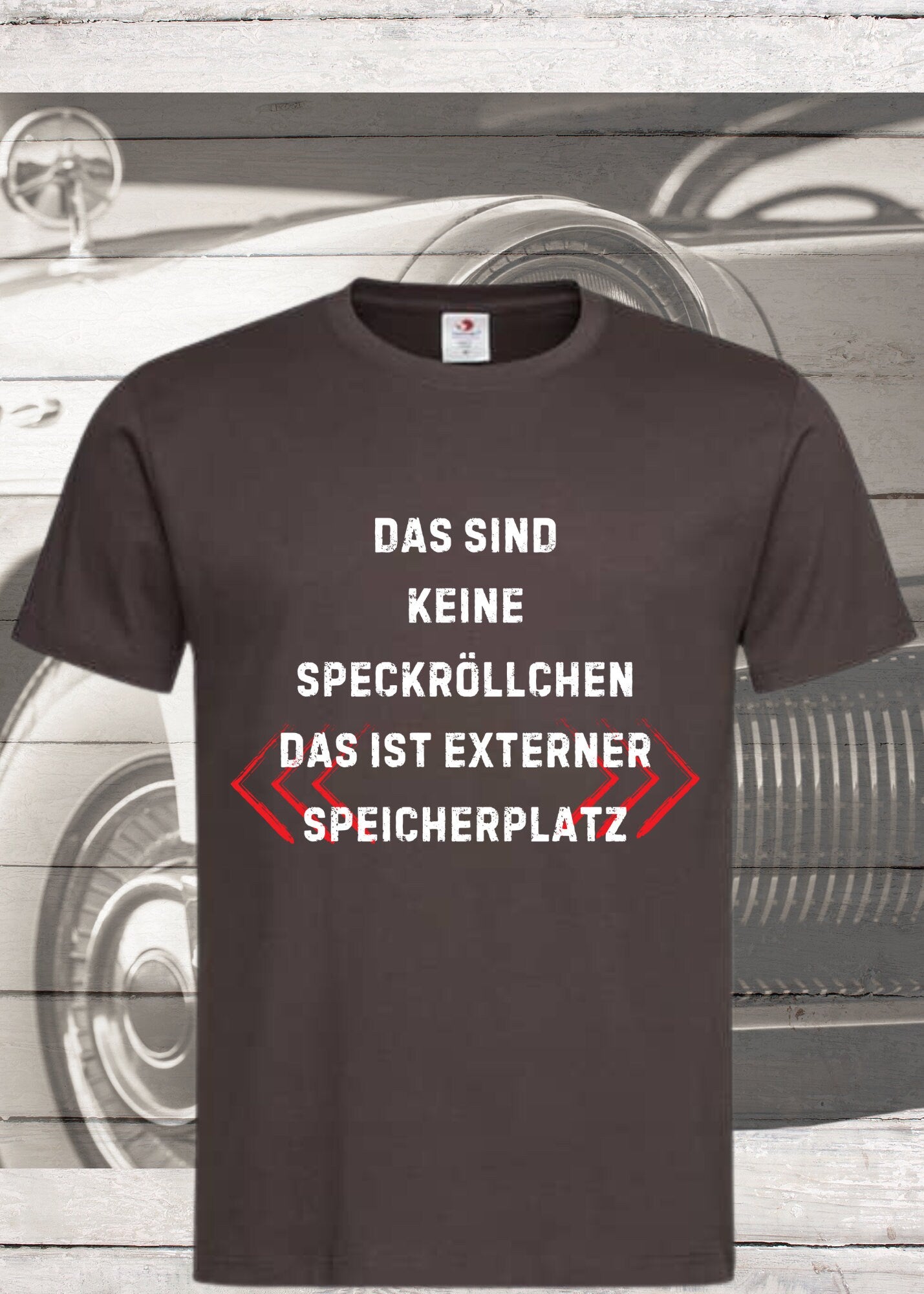 💾 T-Shirt 'Das sind keine Speckröllchen, das ist externer Speicherplatz' - IT Nerd Humor 🤓