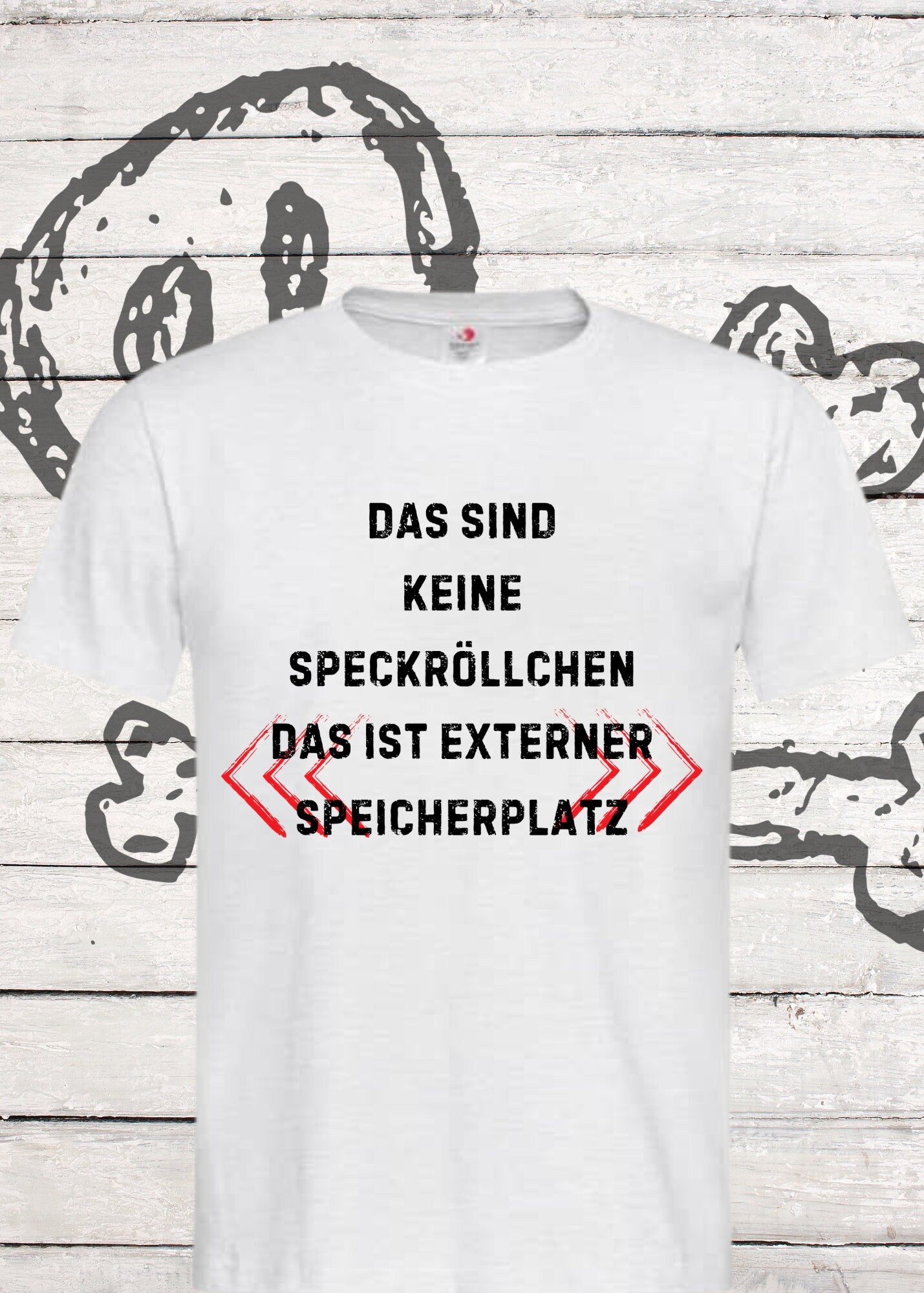 💾 T-Shirt 'Das sind keine Speckröllchen, das ist externer Speicherplatz' - IT Nerd Humor 🤓