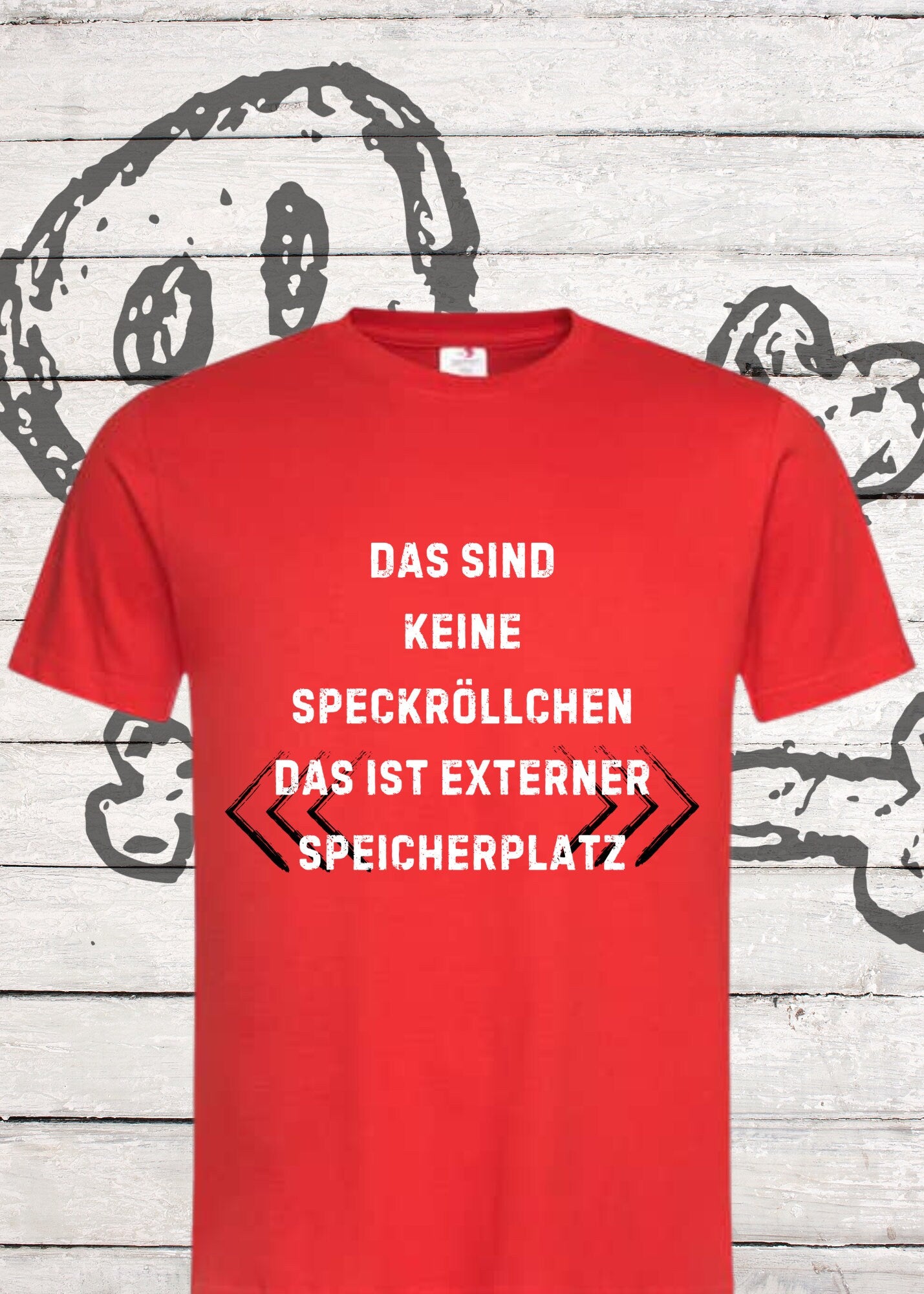 💾 T-Shirt 'Das sind keine Speckröllchen, das ist externer Speicherplatz' - IT Nerd Humor 🤓