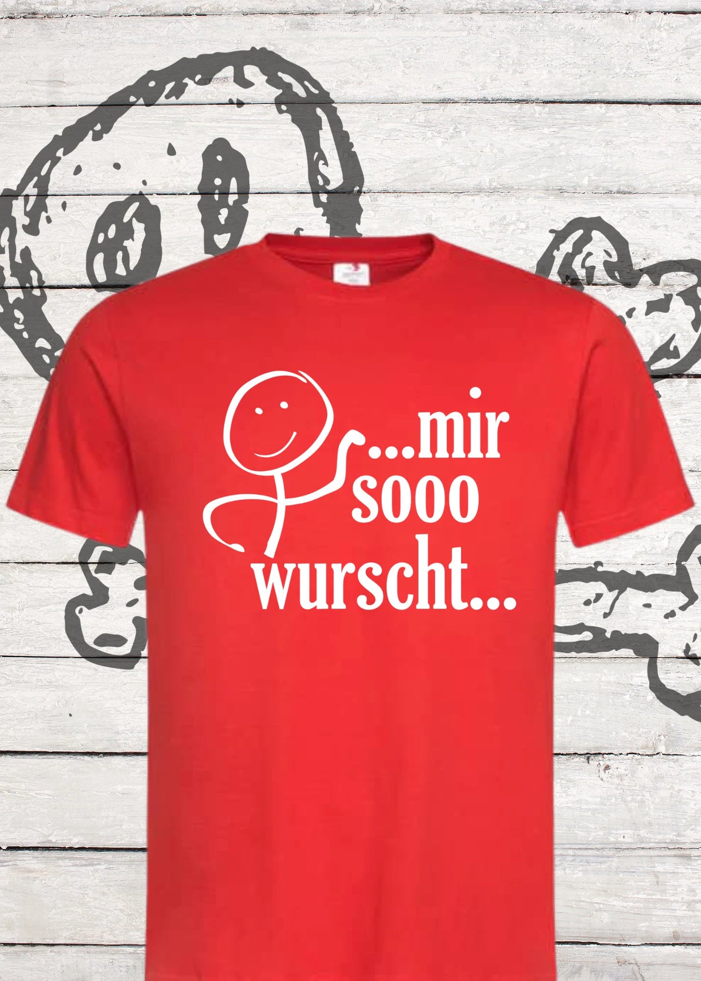 🤷♀️ Unisex T-Shirt 'Mir sooo wurscht' - Entspannter Humor für Gelassene 😎