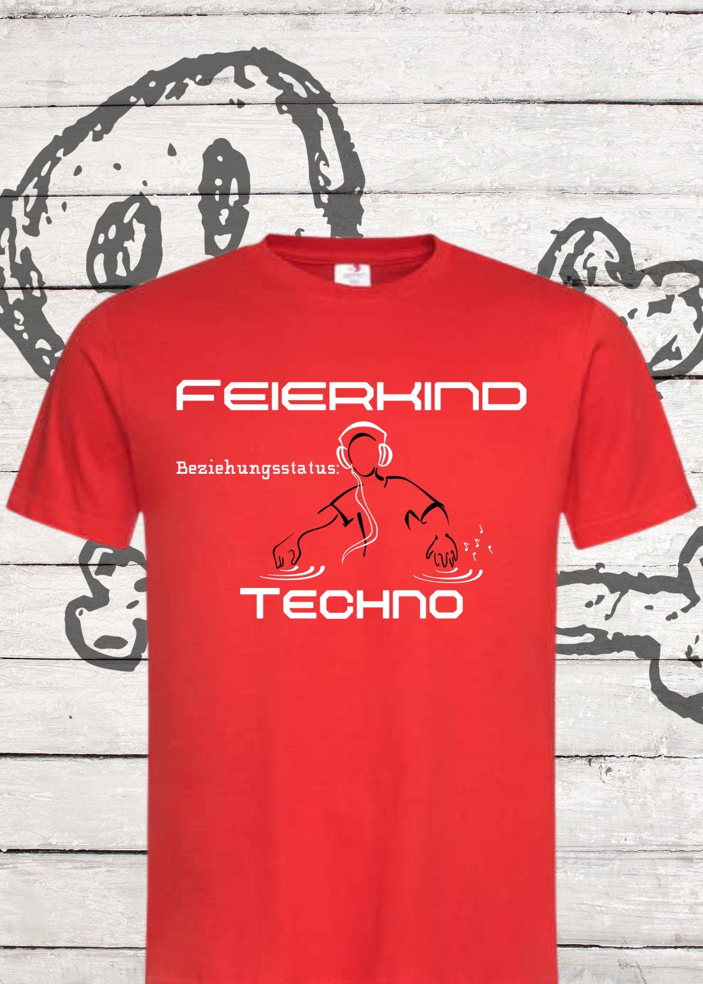 π Unisex T-Shirt 'Feierkind - Beziehungsstatus: Techno' - Party Shirt π΅