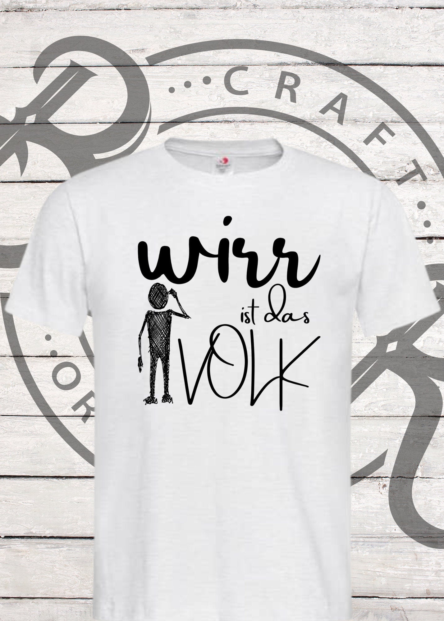 👕 Unisex T-Shirt 'Wirr ist das Volk' - Witziges Wortwitz Shirt 🤪