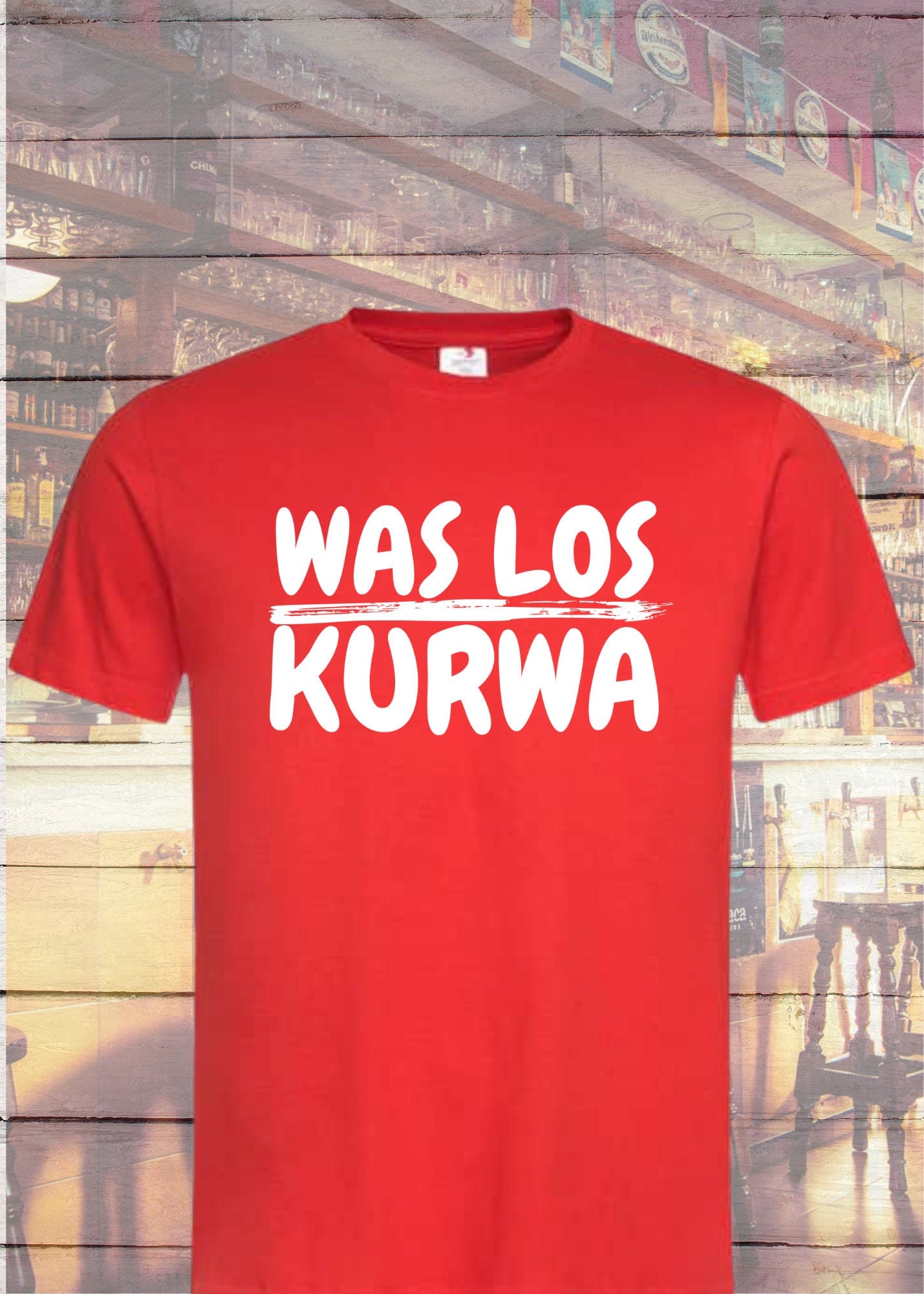 π Unisex T-Shirt 'Was los Kurwa' - Witziger Slang-Spruch π΅π±