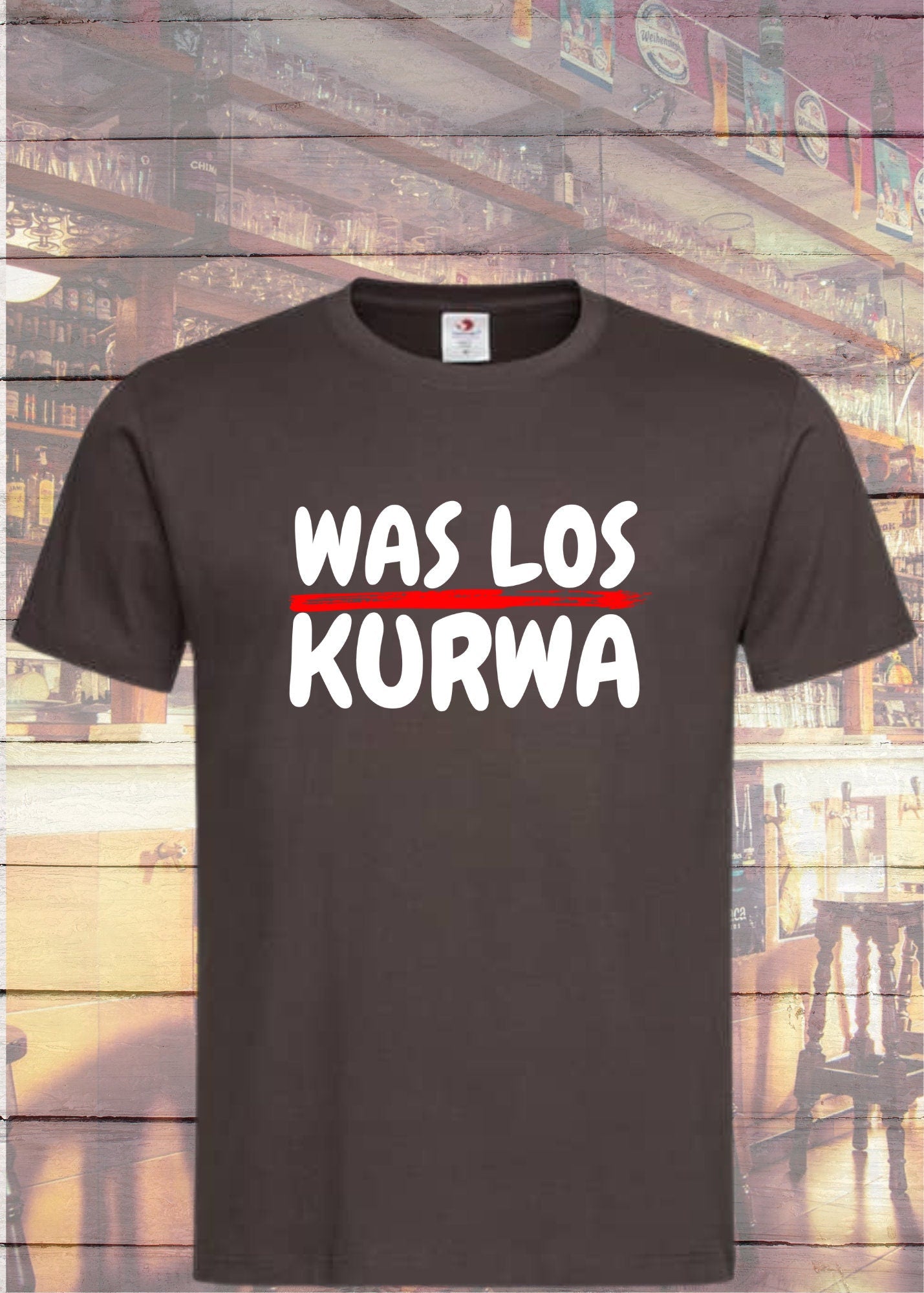 π Unisex T-Shirt 'Was los Kurwa' - Witziger Slang-Spruch π΅π±