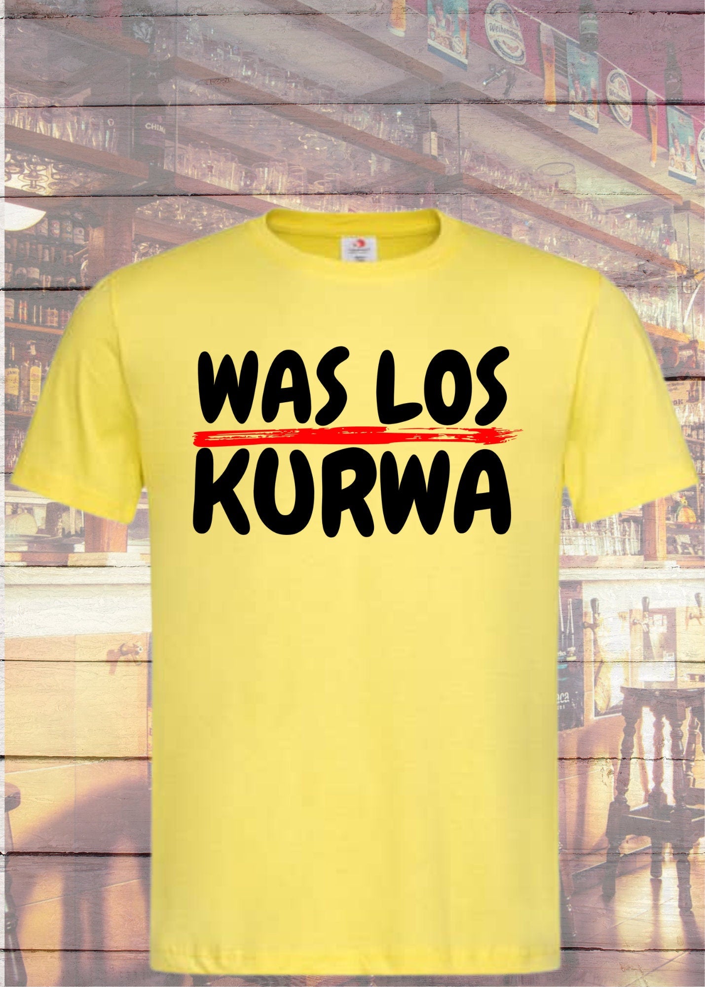 π Unisex T-Shirt 'Was los Kurwa' - Witziger Slang-Spruch π΅π±