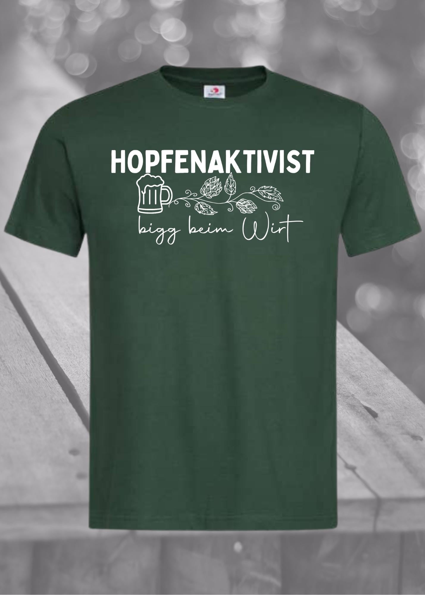 🍺🌾Herren T-Shirt 'Hopfenaktivist bigg beim Wirt' - Witziges Bier-Shirt Geschenkidee 😂