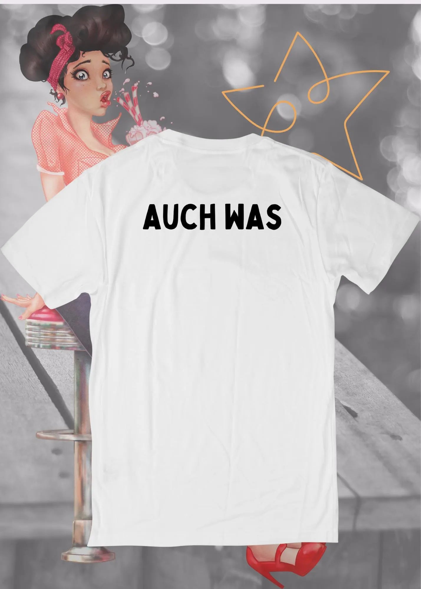 😄 Hinten steht auch was! - Witziges T-Shirt mit Print Vorder- & Rückseite ✨ Unisex