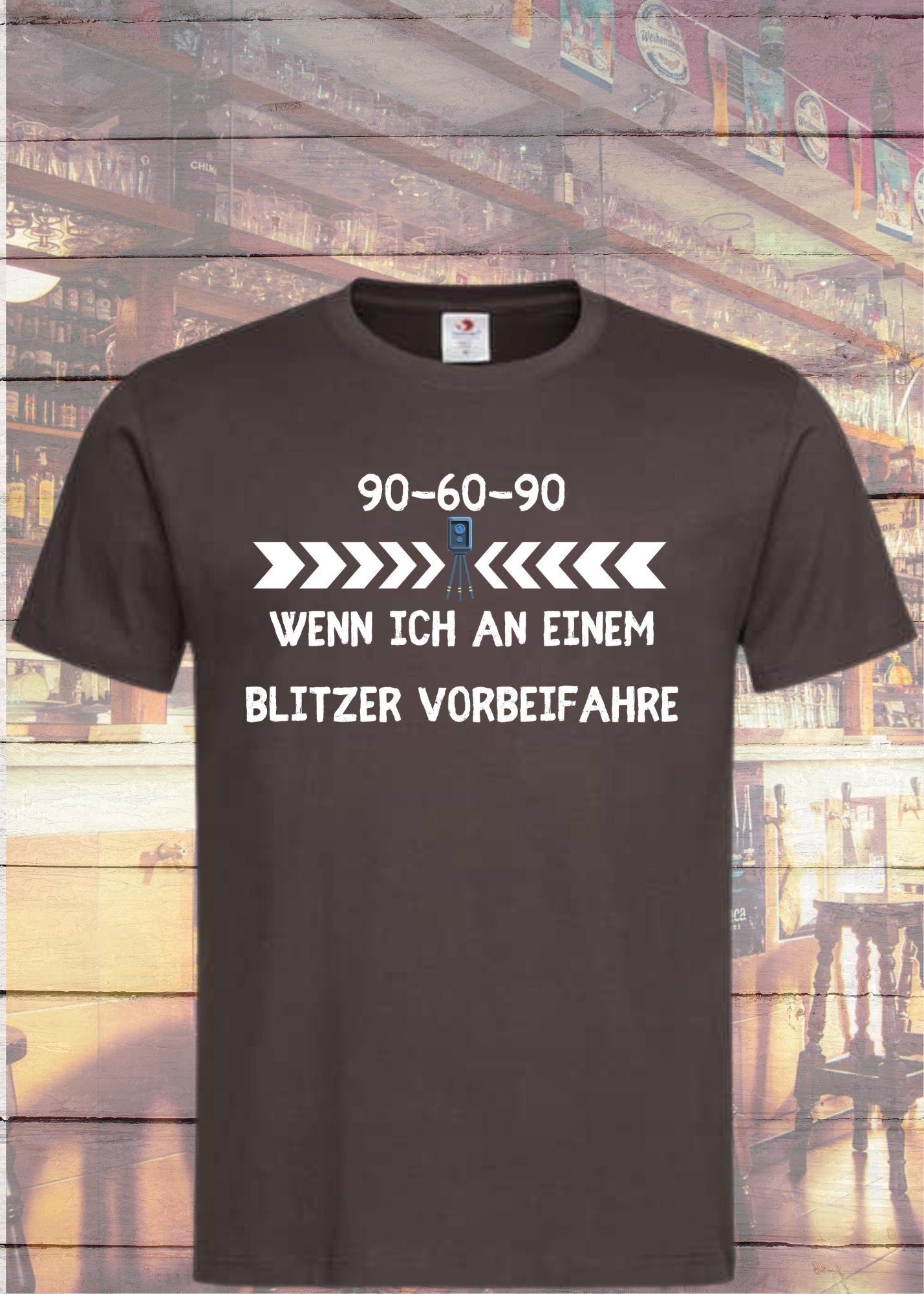 ๐ Unisex T-Shirt - 90-60-90 wenn ich an einem Blitzer vorbeifahre! ๐ธ