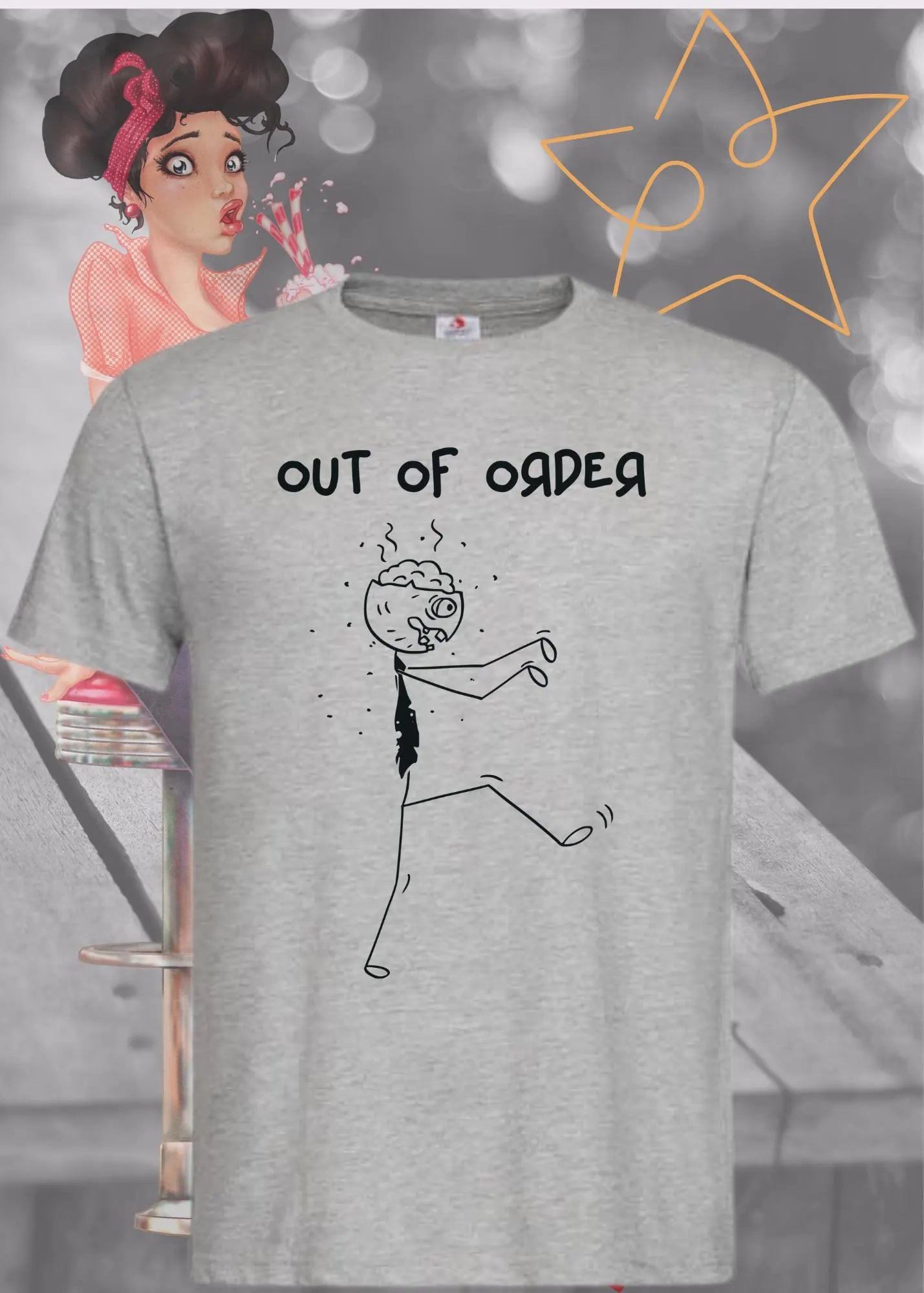 ⚠️ Out Of Order Unisex T-Shirt - Lustiger Defekt-Humor 🔧