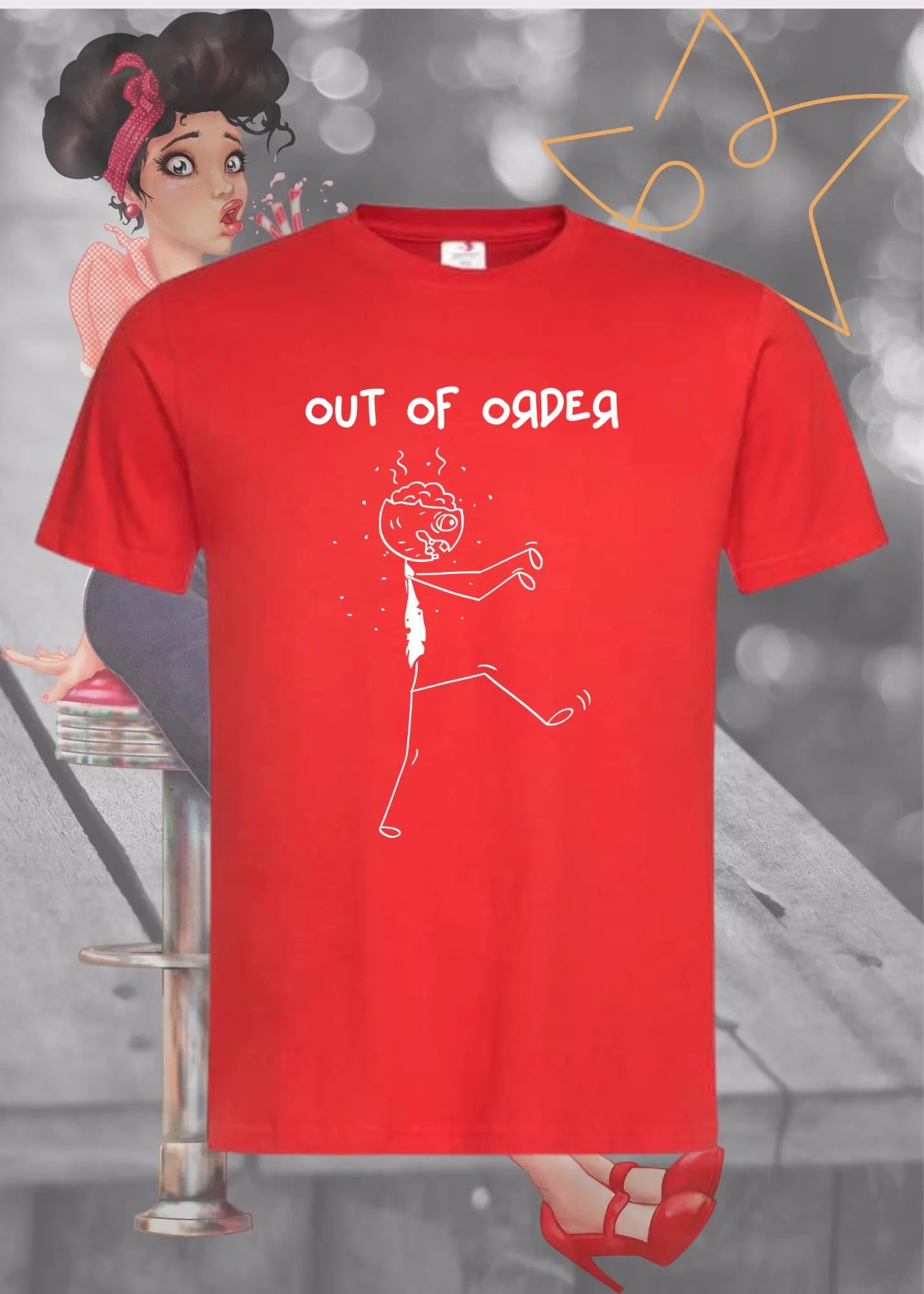 ⚠️ Out Of Order Unisex T-Shirt - Lustiger Defekt-Humor 🔧